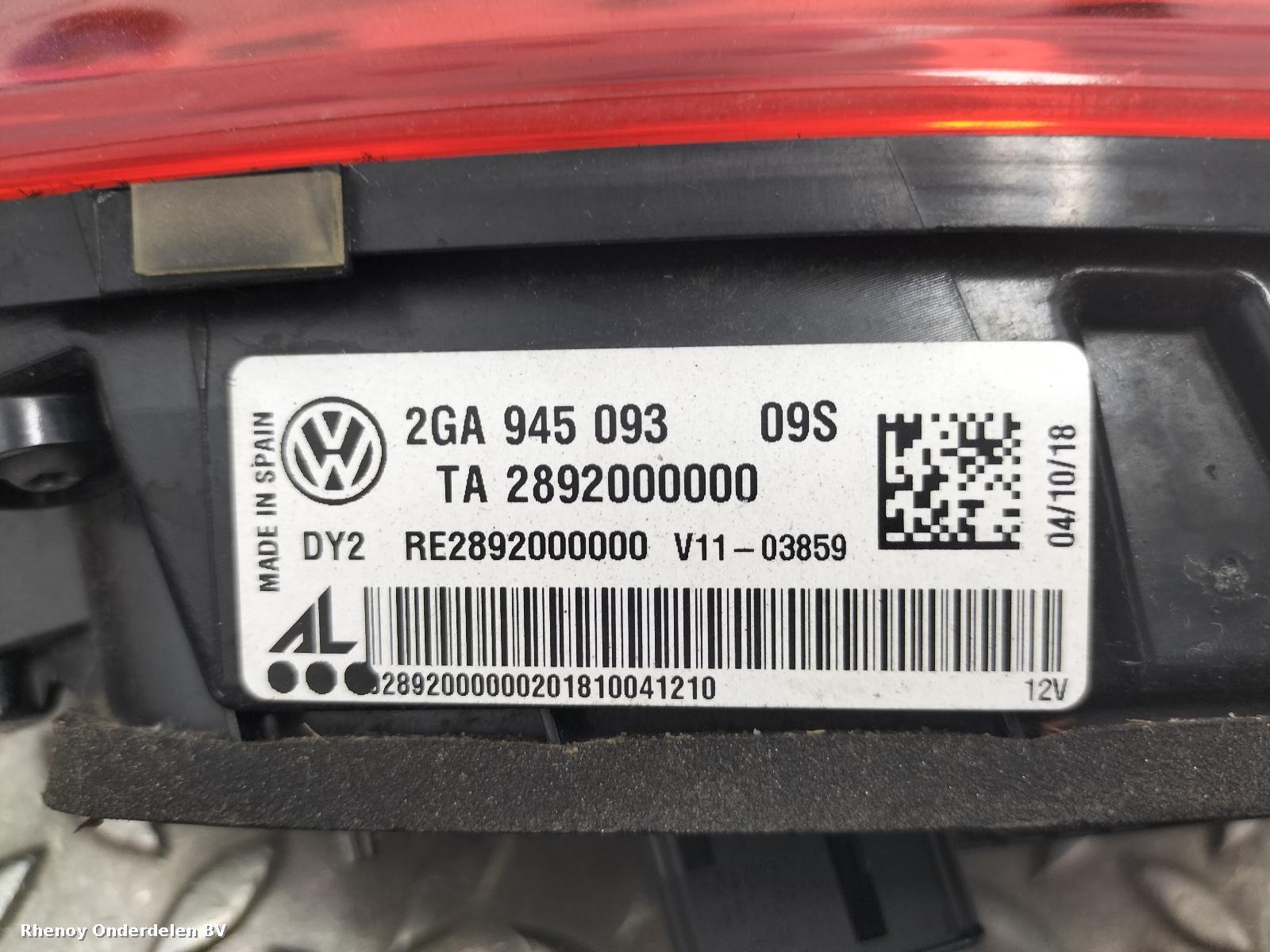 View Auto part L Taillight VOLKSWAGEN T-ROC 2019