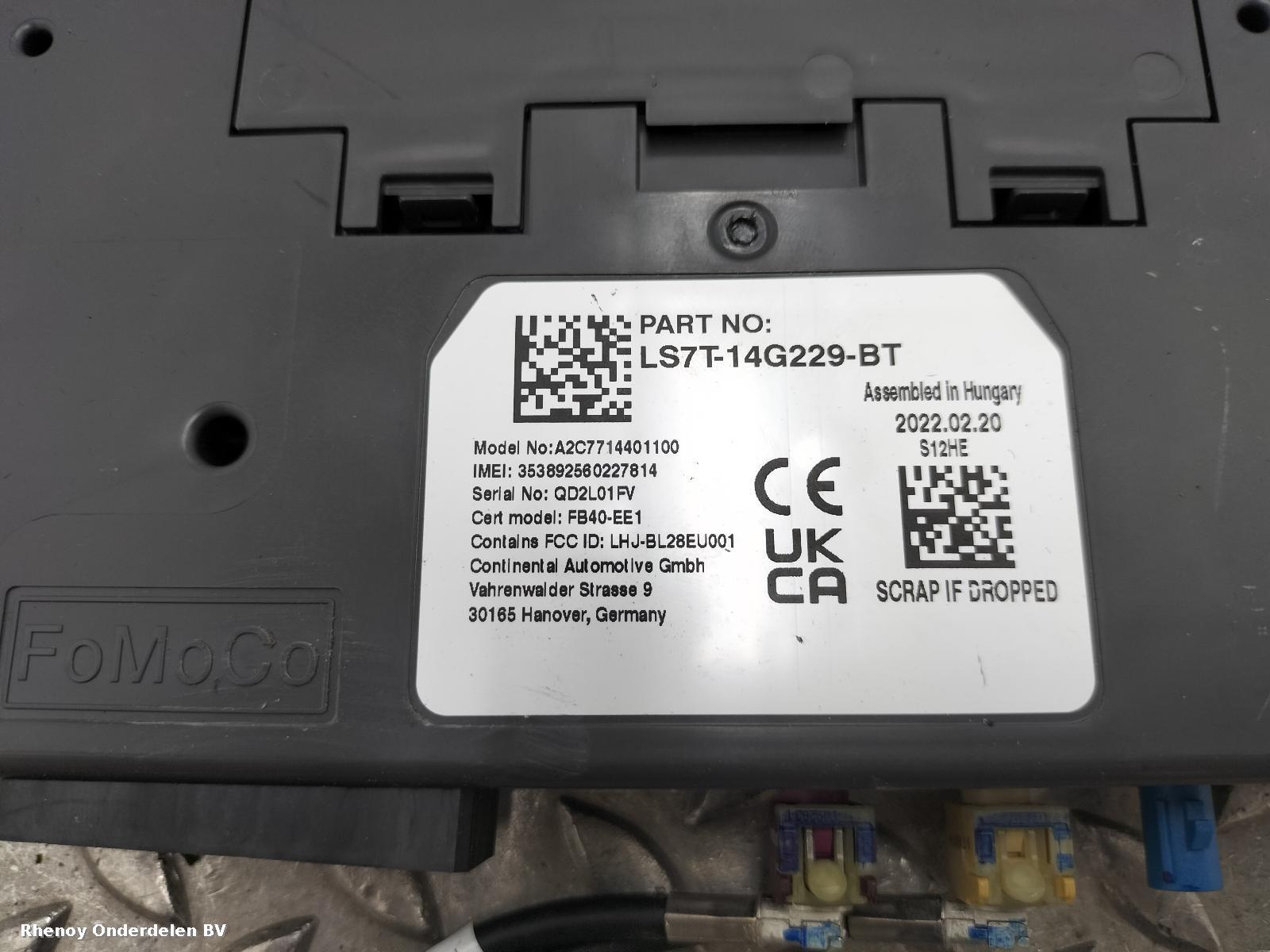 2022 FORD MONDEO COMPUTER ECU View Auto part COMPUTER ECU FORD MONDEO 2022