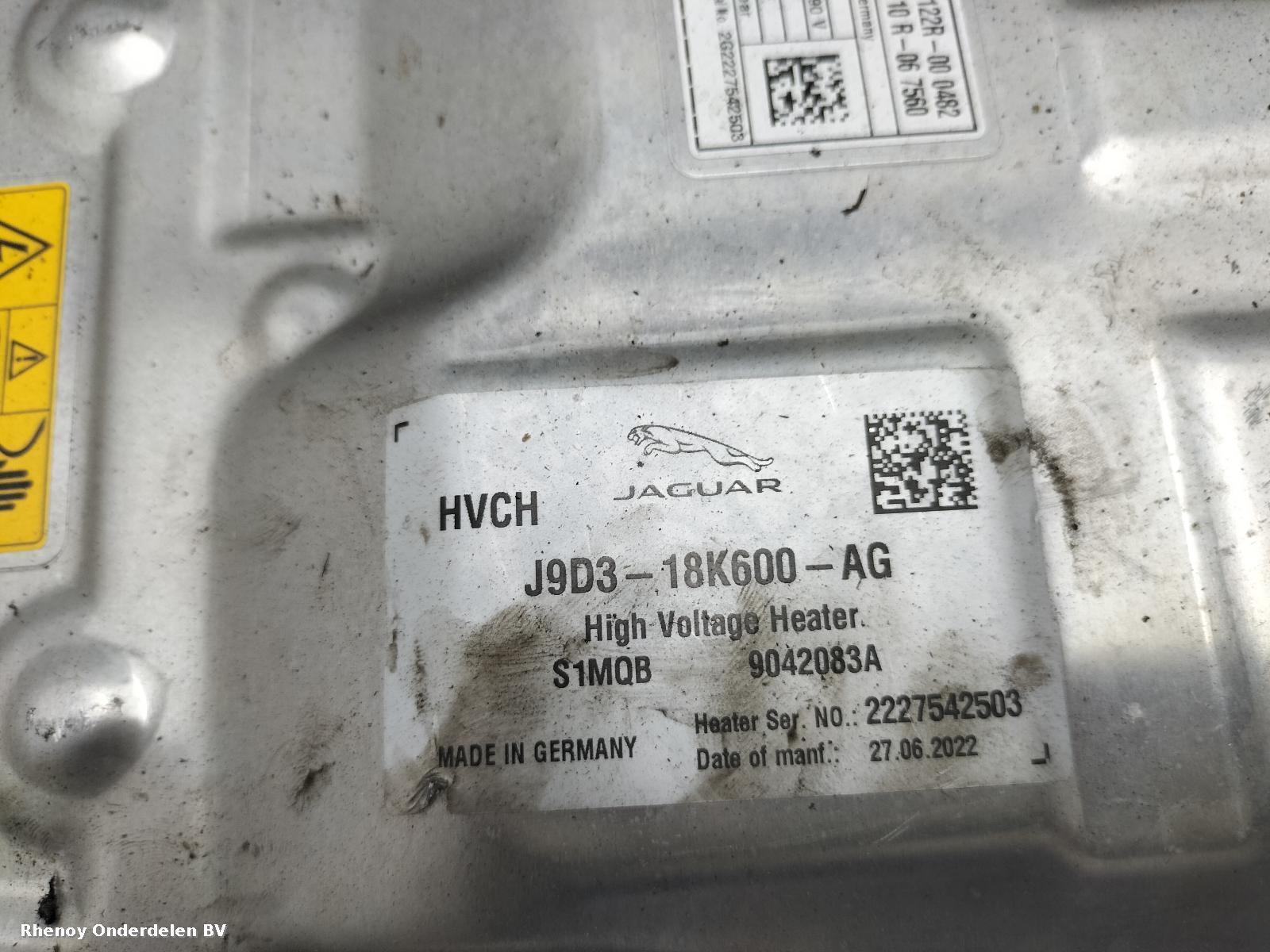 View Auto part EXTERNE WATER VERWARMER JAGUAR I-PACE 2022