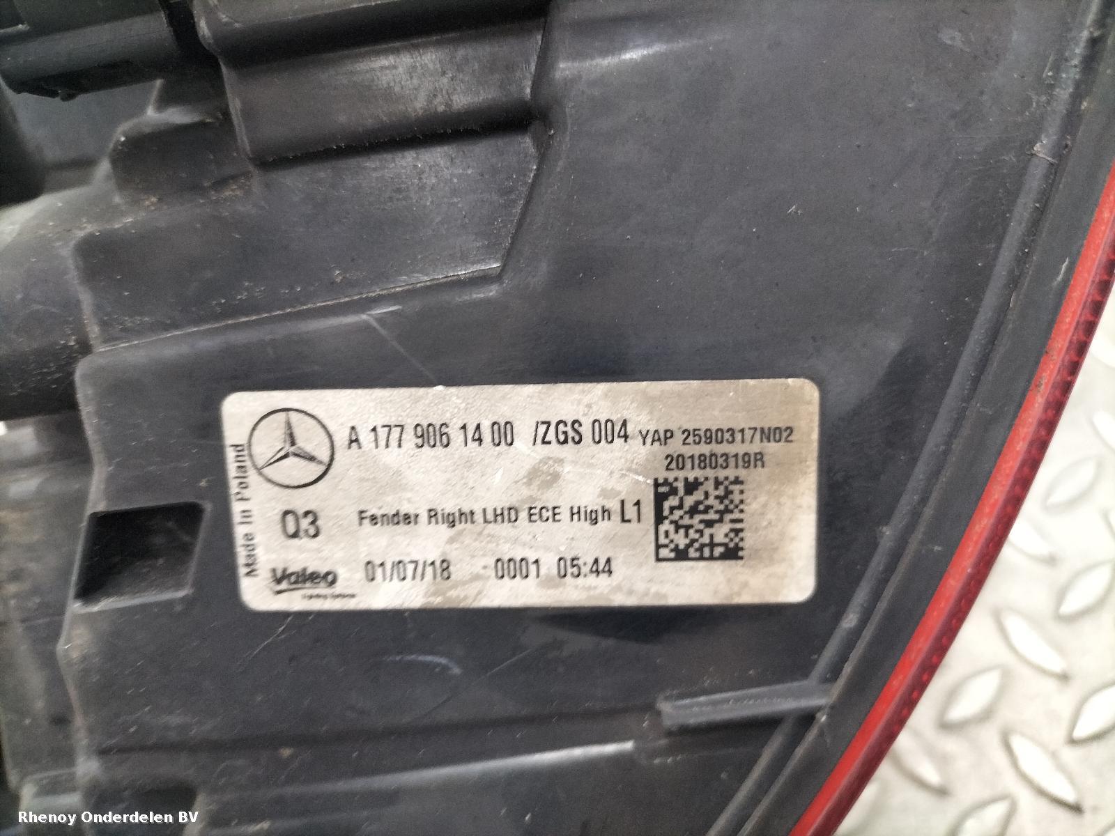 View Auto part ACHTERLICHT R MERCEDES A CLASS 2018