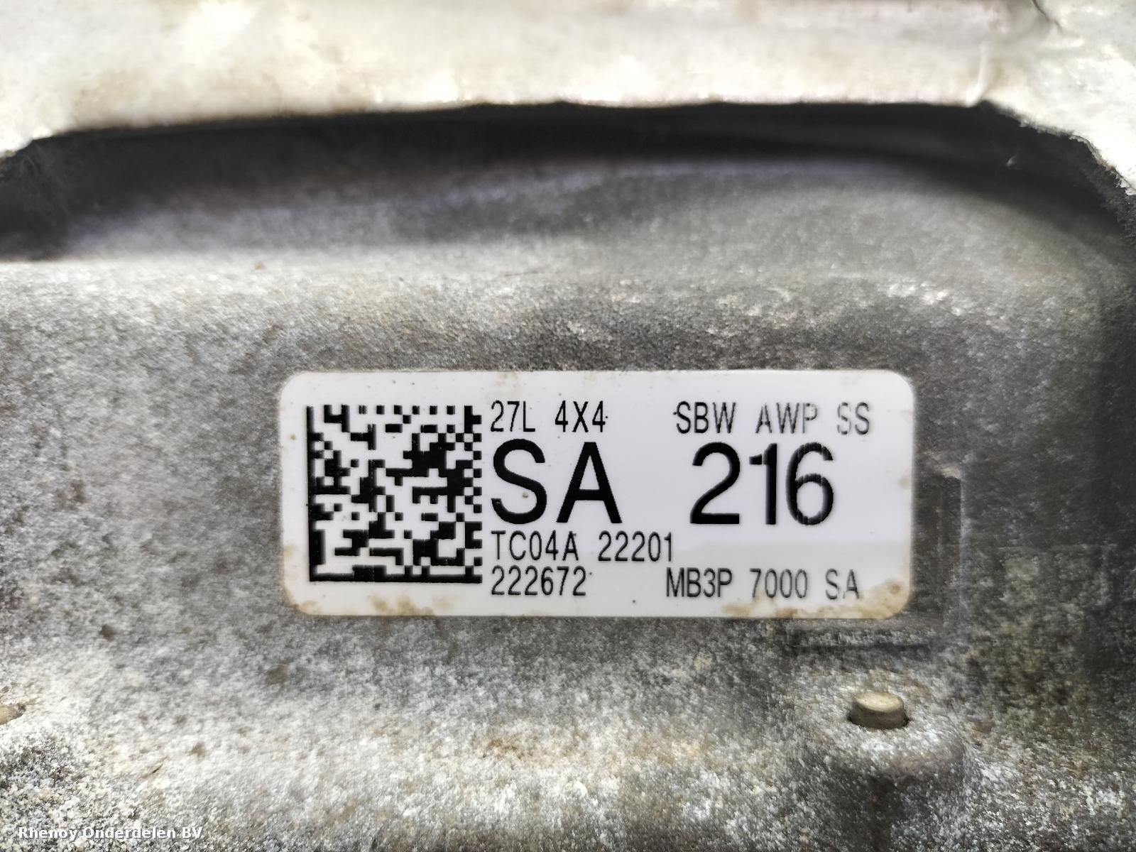View Auto part TRANSMISSIE / VERSNELLINGSBAK FORD RANGER 2022
