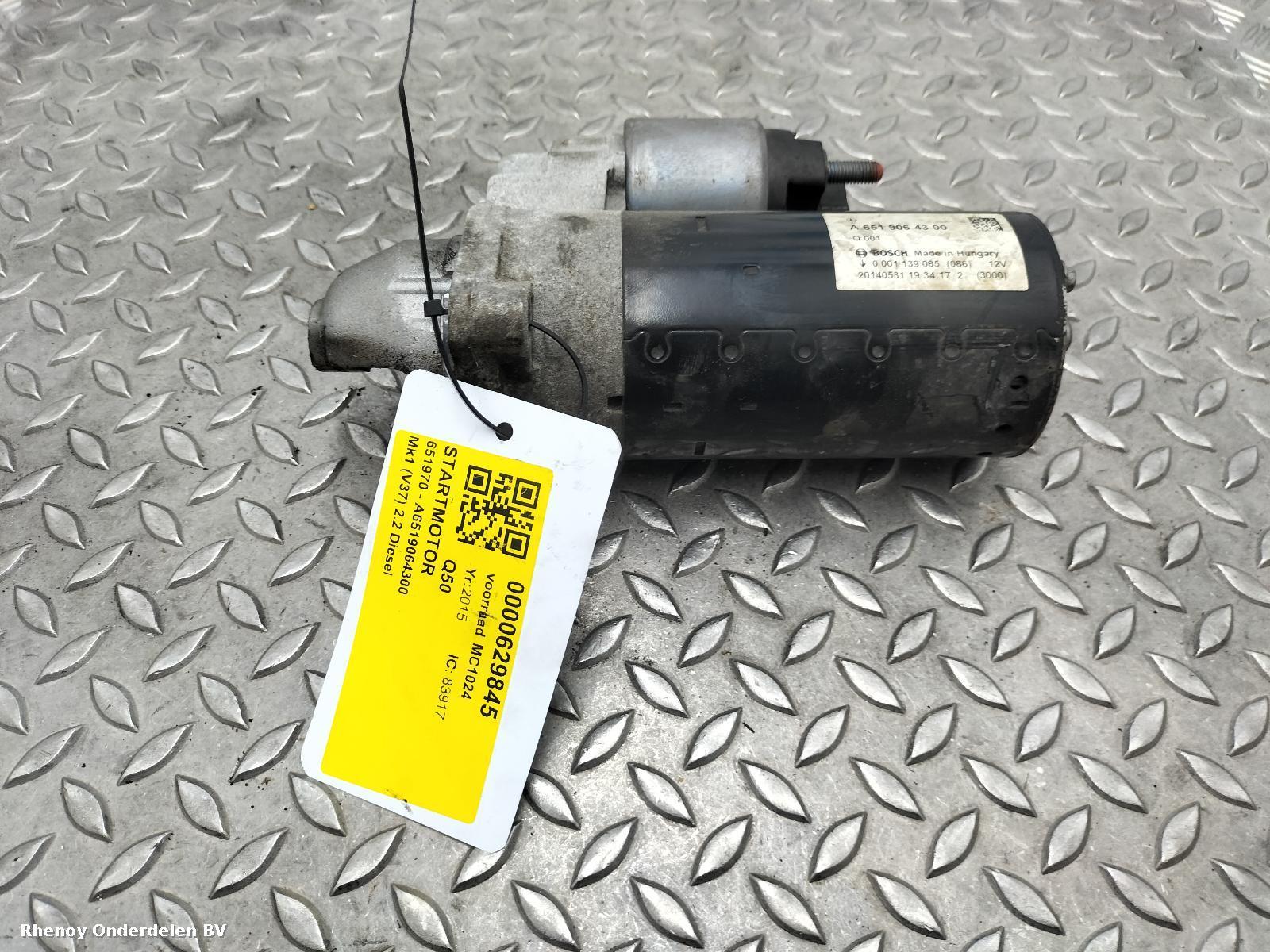 View Auto part Starter Motor INFINITI Q50 2015