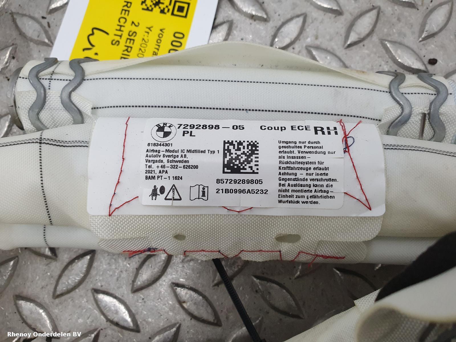 View Auto part AIRBAG RECHTS BMW 2 SERIES 2020