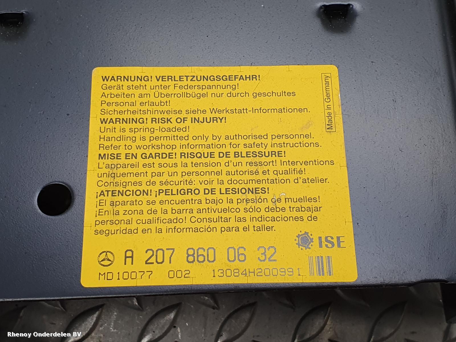 View Auto part AIRBAG RECHTS MERCEDES E CLASS 2013
