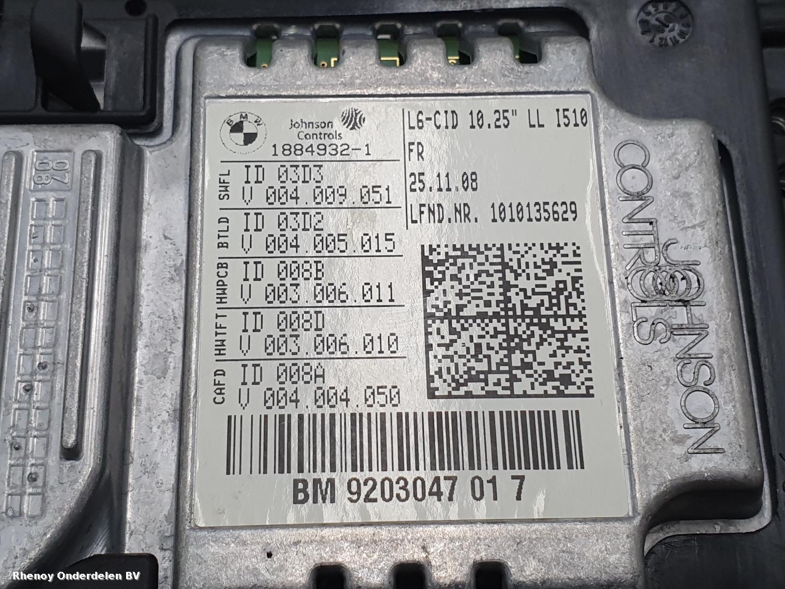 View Auto part INFORMATIE DISPLAY BMW 7 SERIES 2009