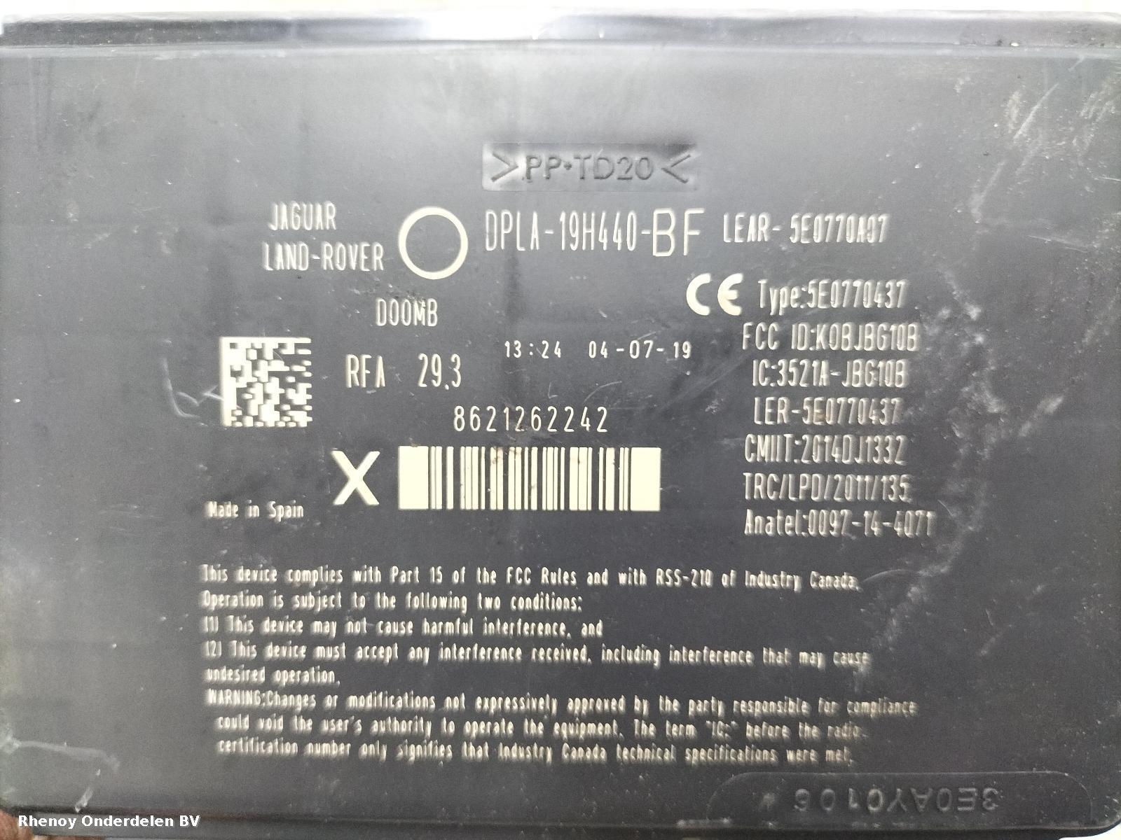 View Auto part COMPUTER ECU JAGUAR XF 2015