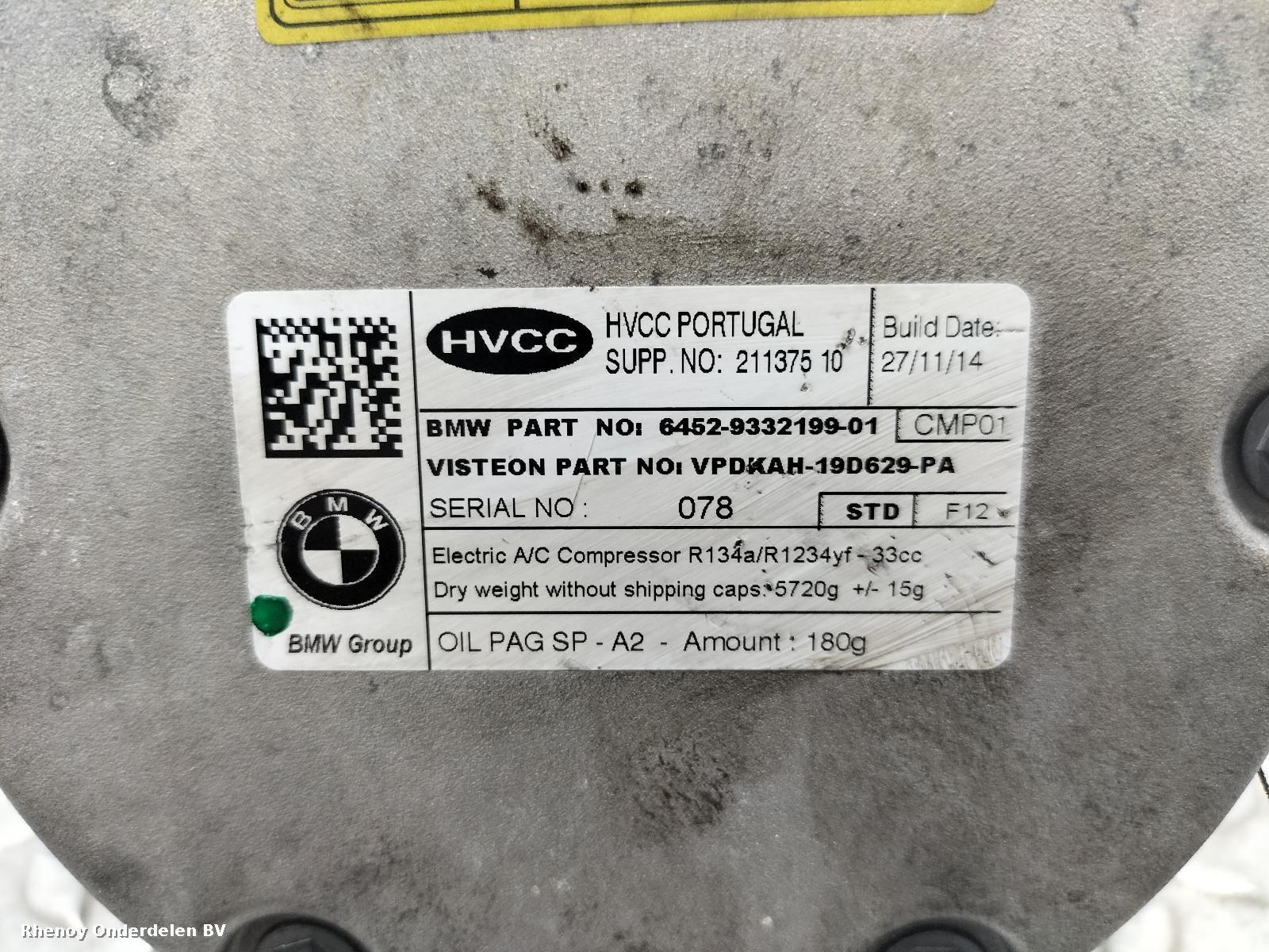 View Auto part AIRCO COMPRESSOR / AIRCOPOMP BMW I8 2016