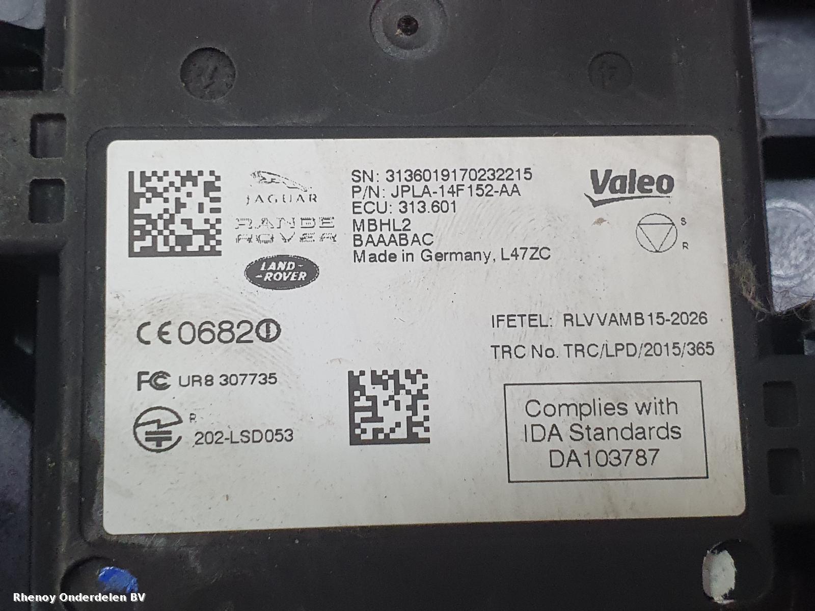 View Auto part RADAR_SENSOR LAND ROVER RANGE ROVER SPORT 2017