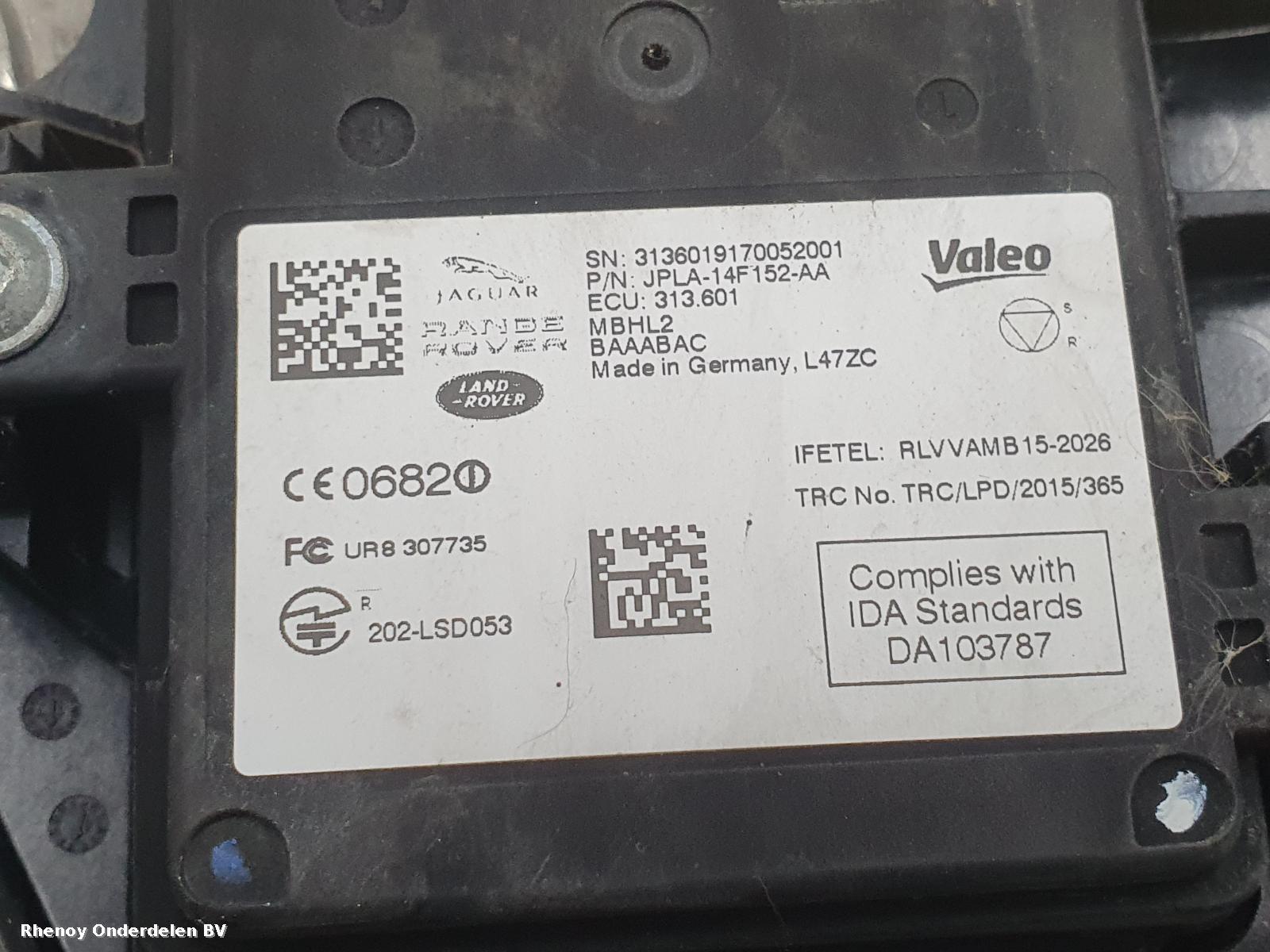 2017 LAND ROVER RANGE ROVER SPORT SENSOR RADAR View Auto part SENSOR RADAR LAND ROVER RANGE ROVER SPORT 2017