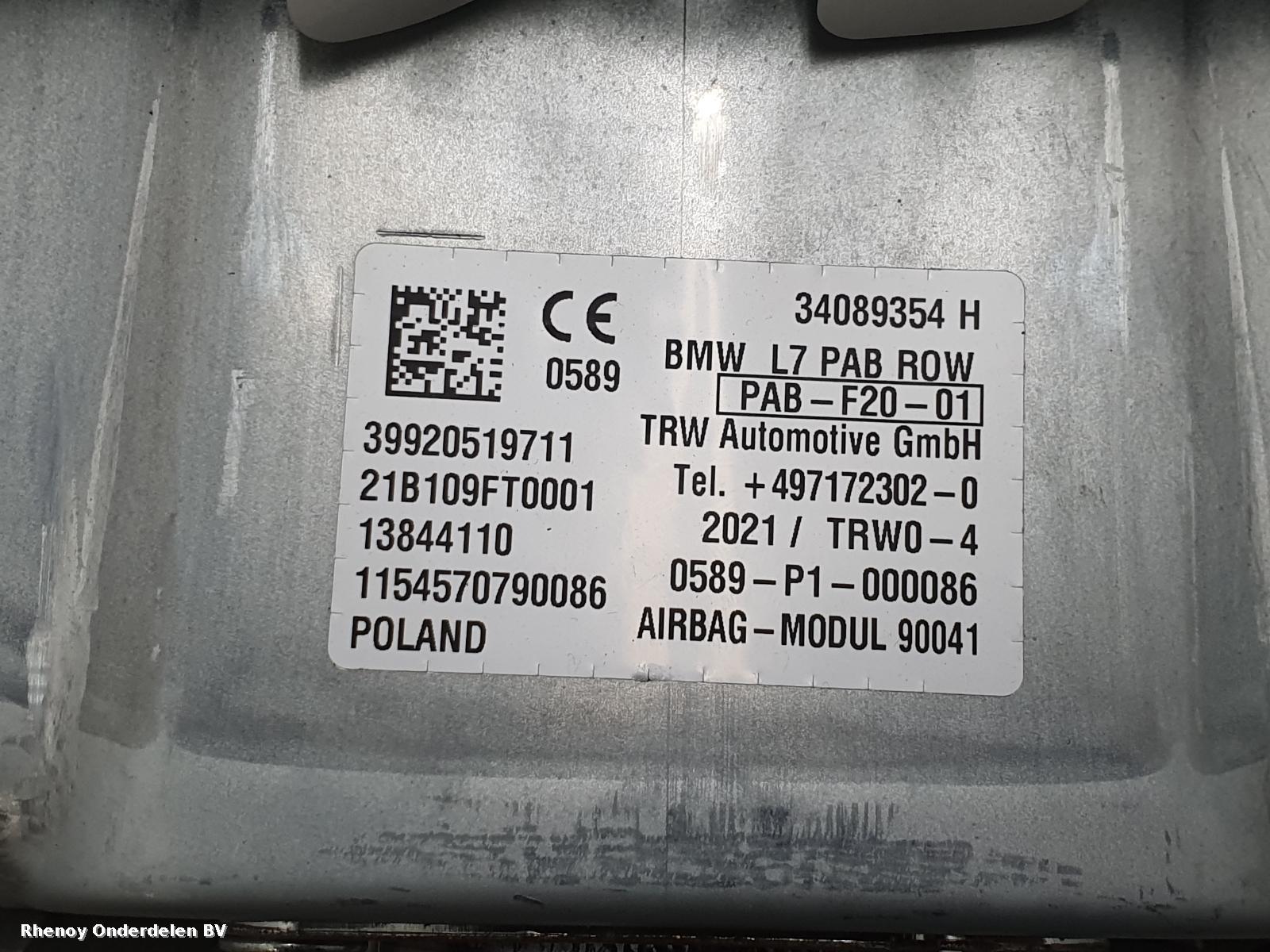 View Auto part AIRBAG RECHTS BMW 2 SERIES 2020
