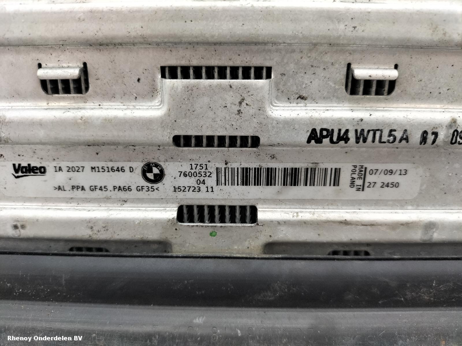 2017 BMW 3 SERIES Intercooler View Auto part Intercooler BMW 3 SERIES 2017