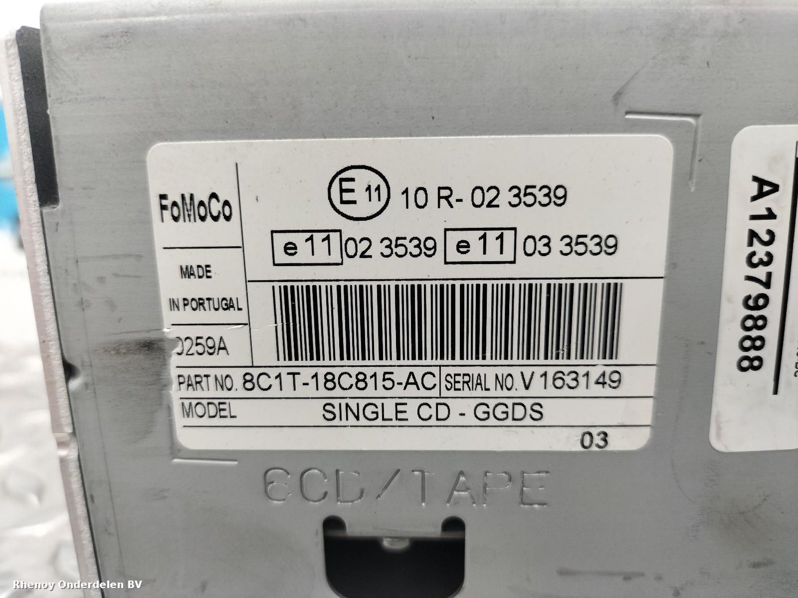 View Auto part RADIO FORD TRANSIT 2011