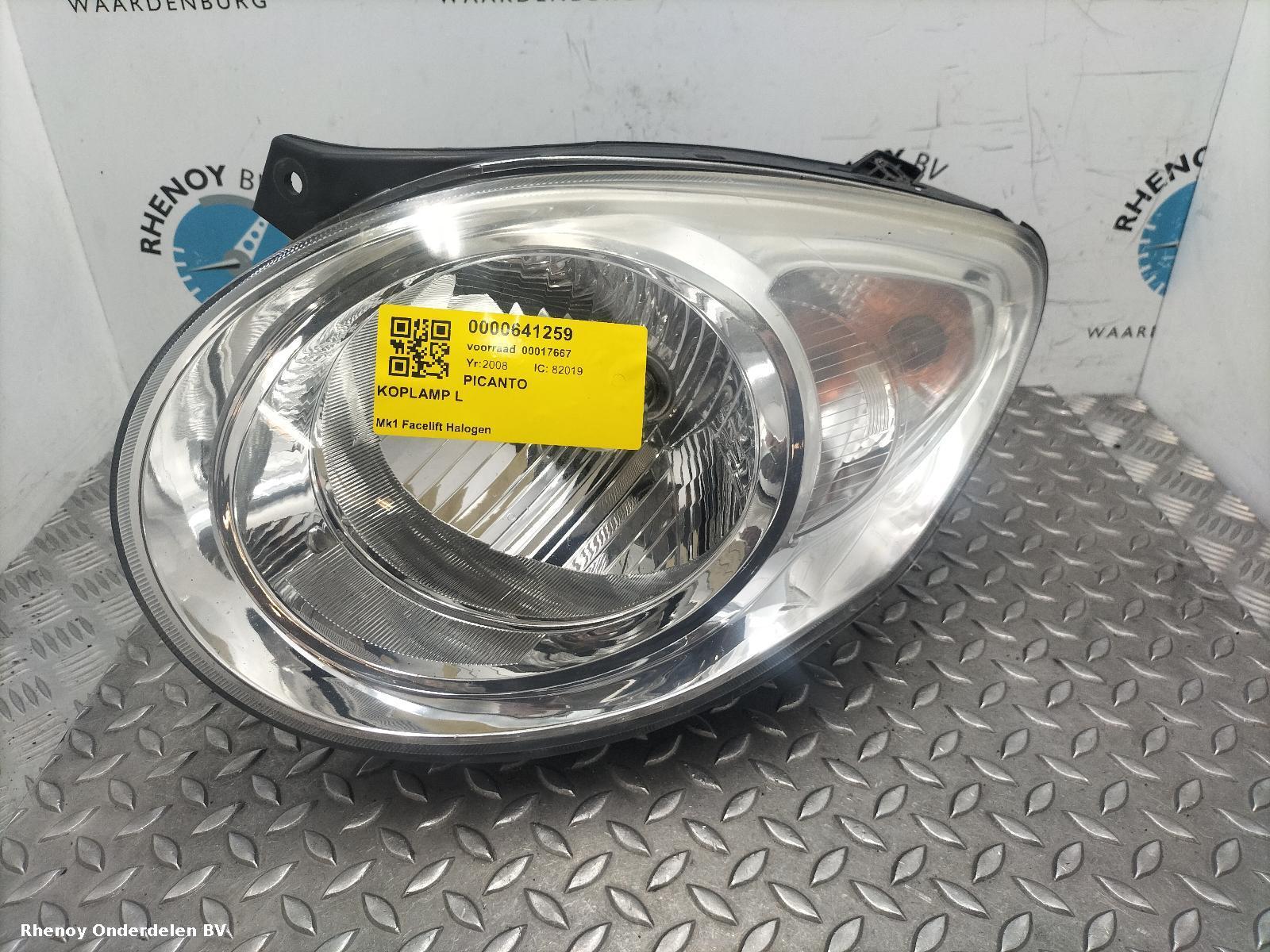 View Auto part L Headlamp KIA PICANTO 2008