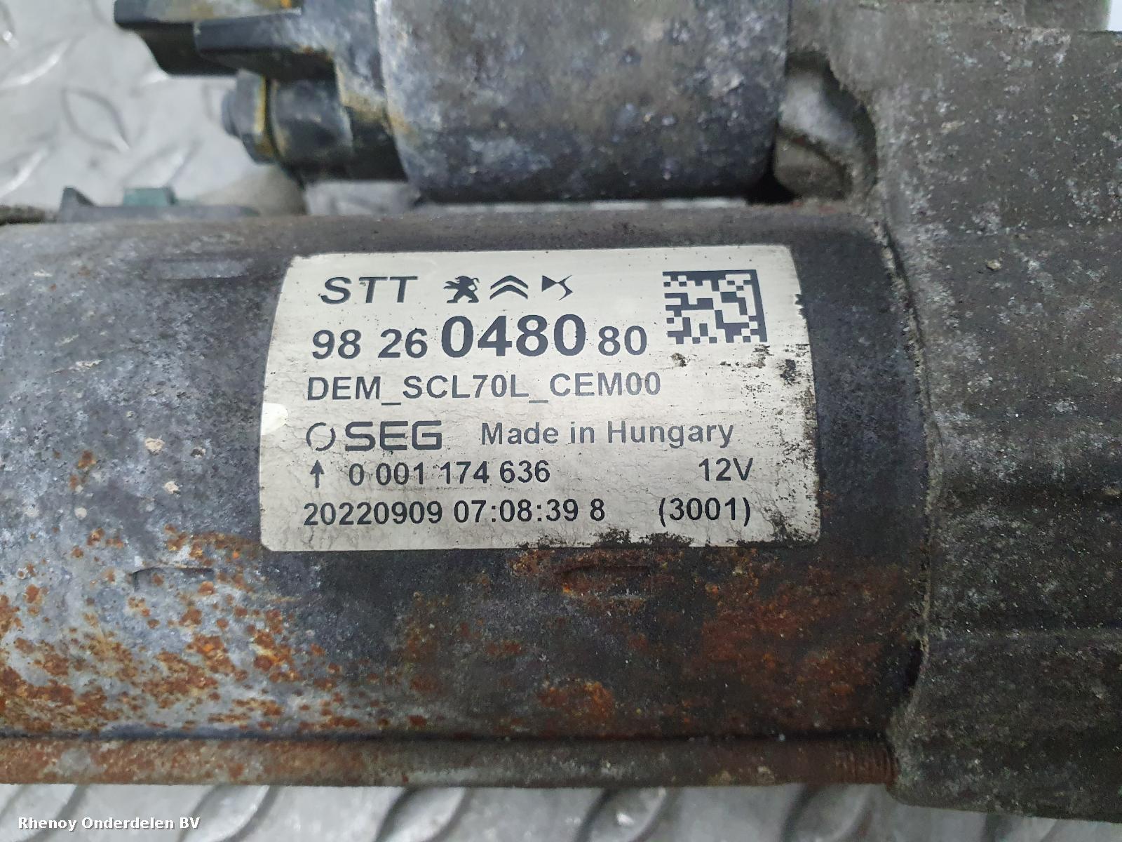 2022 CITROEN RELAY/JUMPER STARTMOTOR View Auto part STARTMOTOR CITROEN RELAY/JUMPER 2022