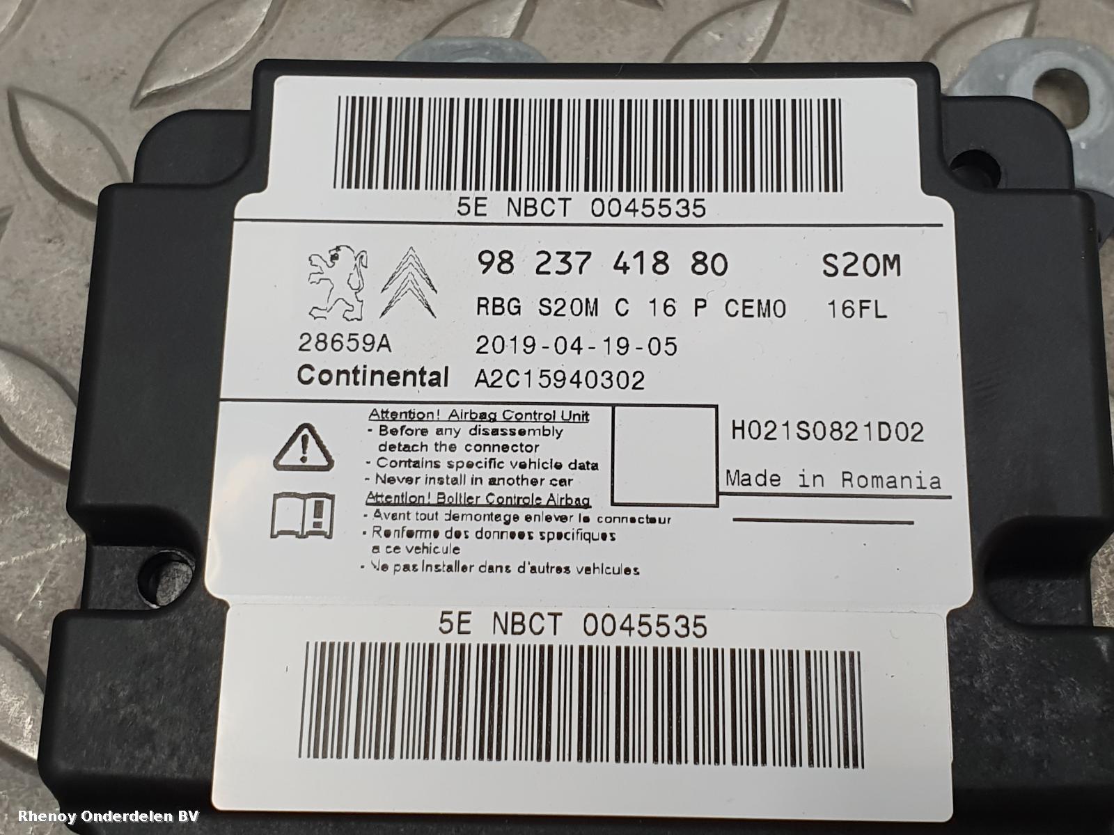 View Auto part AIRBAG SET CITROEN C5 AIRCROSS 2019