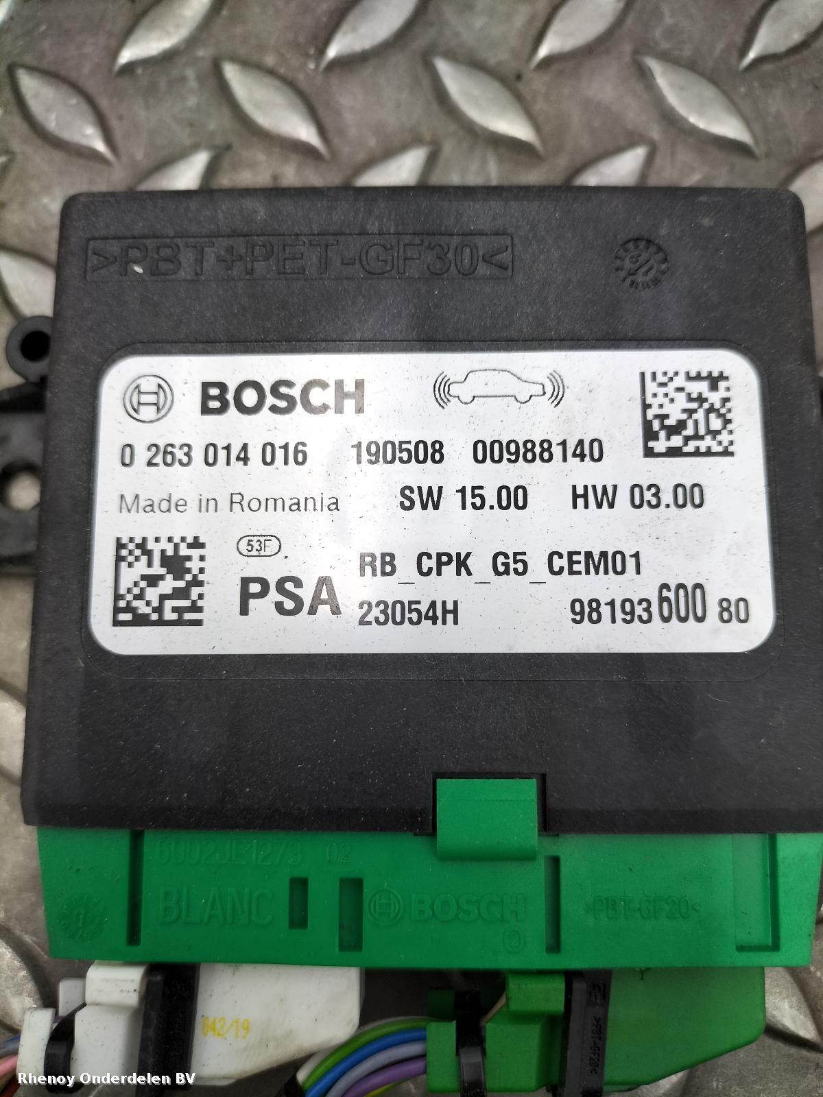 View Auto part SENSOR PARKEREN (PDC) CITROEN C5 AIRCROSS 2019