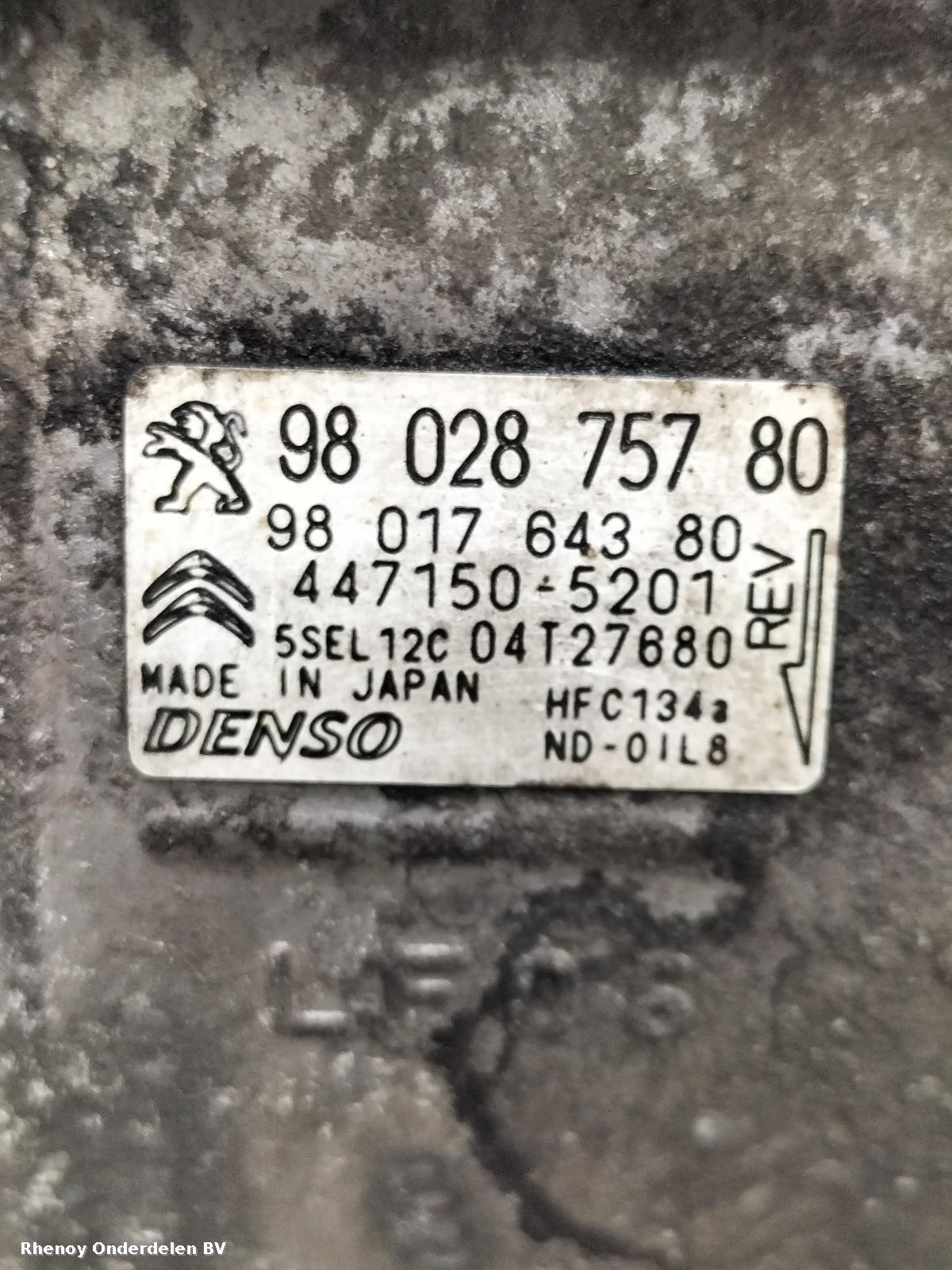 2016 PEUGEOT PARTNER AIRCO COMPRESSOR / AIRCOPOMP View Auto part AIRCO COMPRESSOR / AIRCOPOMP PEUGEOT PARTNER 2016