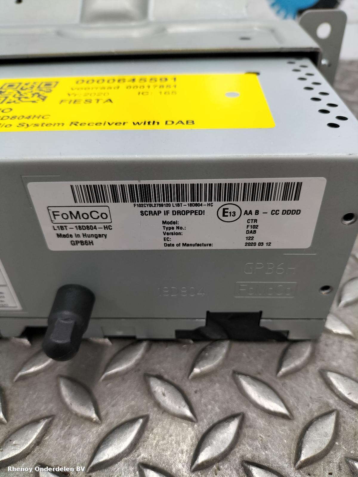 View Auto part RADIO FORD FIESTA 2020