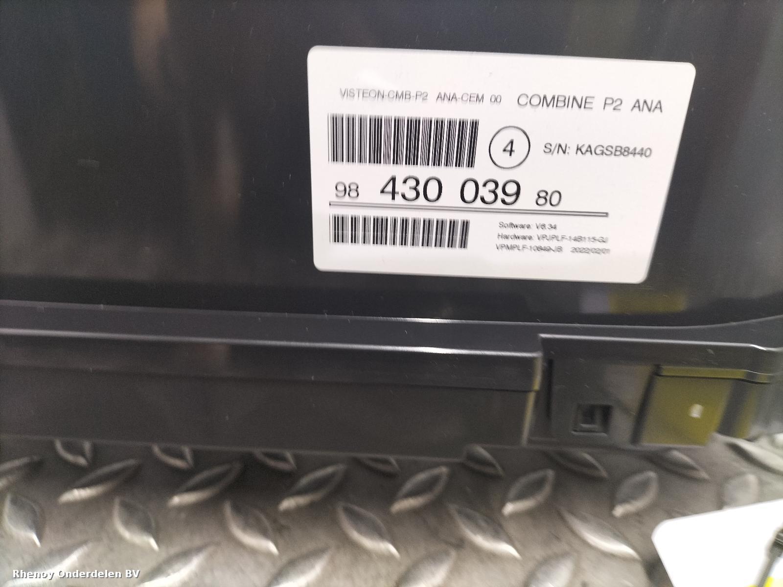 2022 PEUGEOT 208 KLOKKENPANEEL View Auto part KLOKKENPANEEL PEUGEOT 208 2022