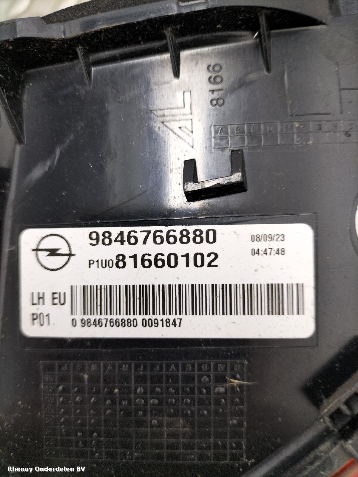 2023 OPEL / VAUXHALL GRANDLAND ACHTERLICHT L View Auto part ACHTERLICHT L OPEL / VAUXHALL GRANDLAND 2023