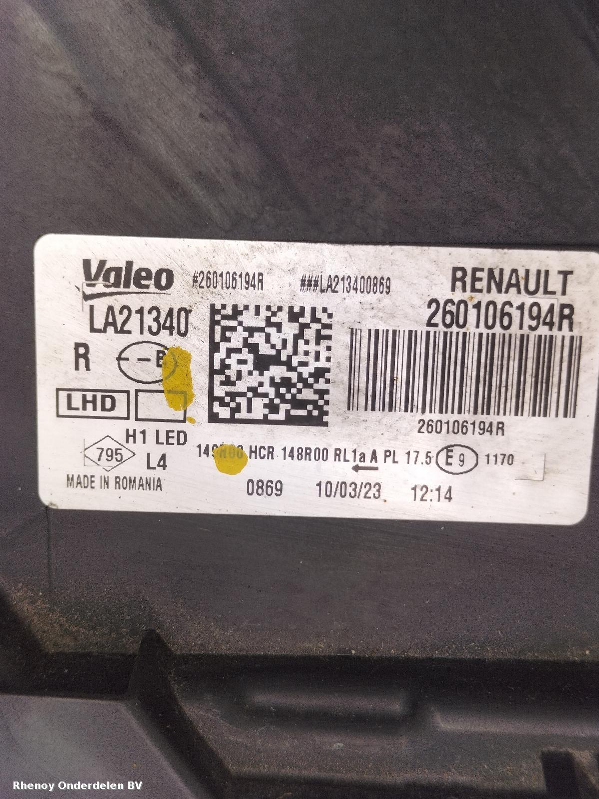 2023 DACIA DUSTER KOPLAMP R View Auto part KOPLAMP R DACIA DUSTER 2023