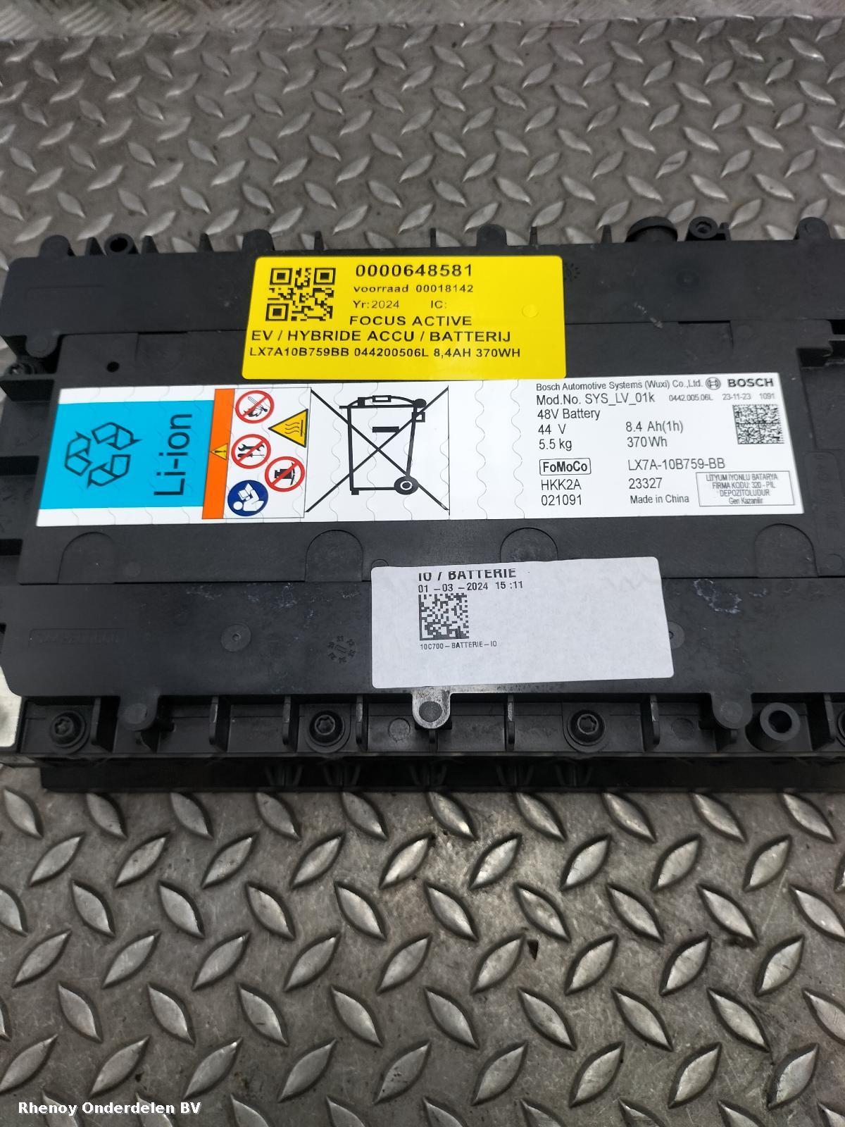2024 FORD FOCUS ACTIVE EV / HYBRIDE ACCU / BATTERIJ (HOOG VOLTAGE) View Auto part EV / HYBRIDE ACCU / BATTERIJ (HOOG VOLTAGE) FORD FOCUS ACTIVE 2024