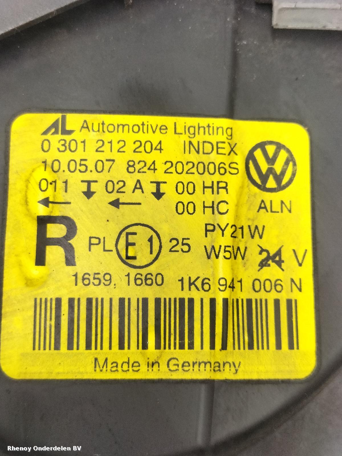 2007 VOLKSWAGEN GOLF KOPLAMP R View Auto part KOPLAMP R VOLKSWAGEN GOLF 2007