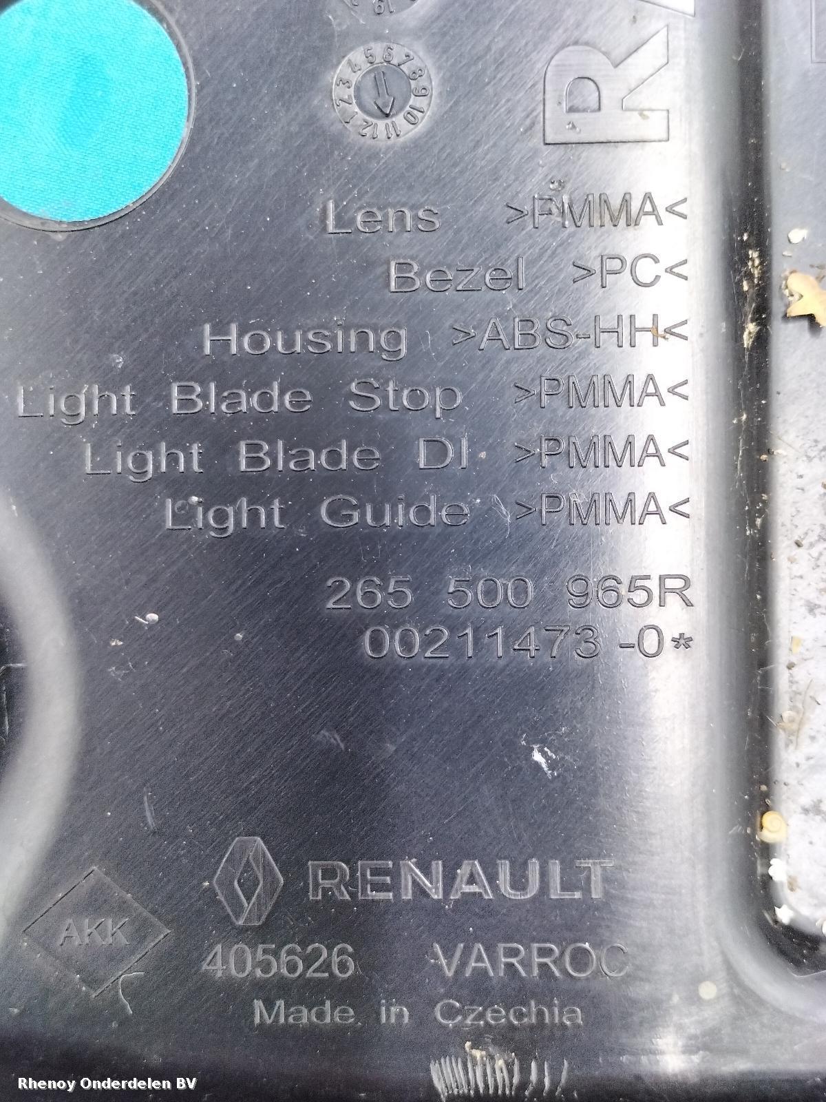 View Auto part ACHTERLICHT R RENAULT ZOE 2025