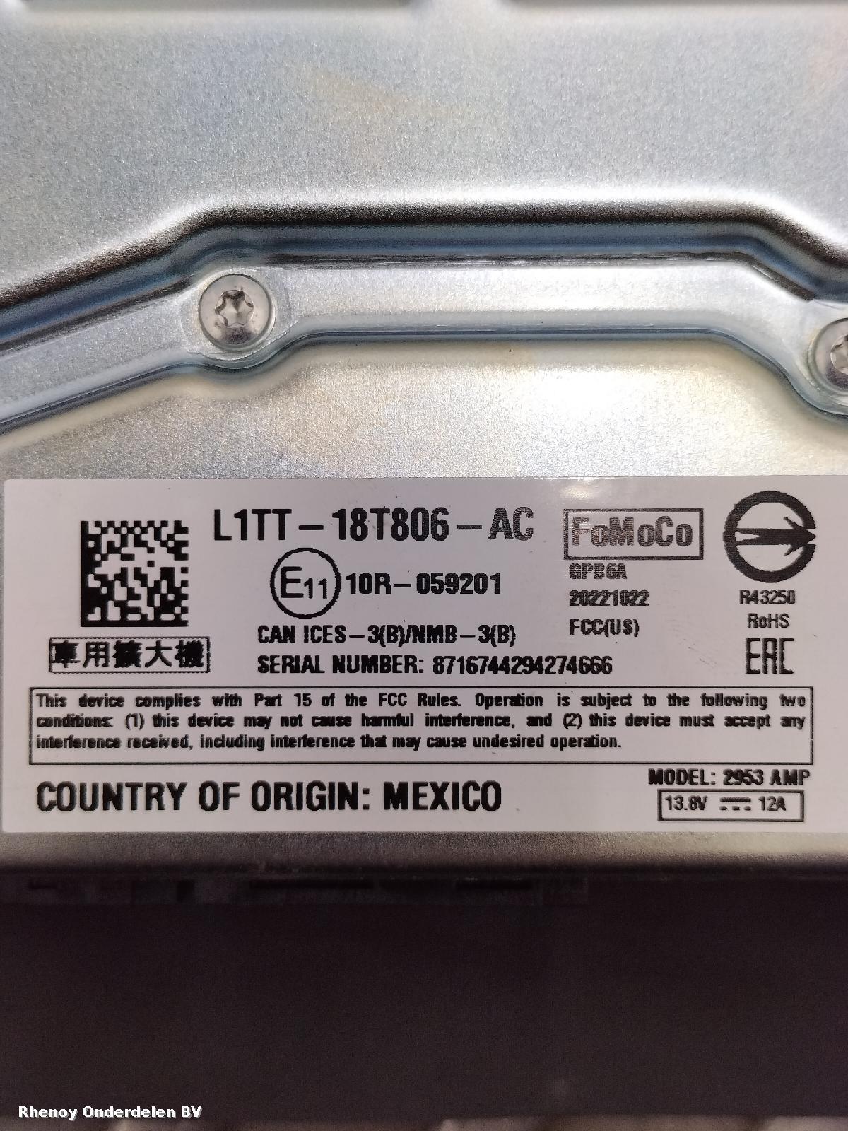 View Auto part VERSTERKER UNIT AUDIO FORD PUMA 2023