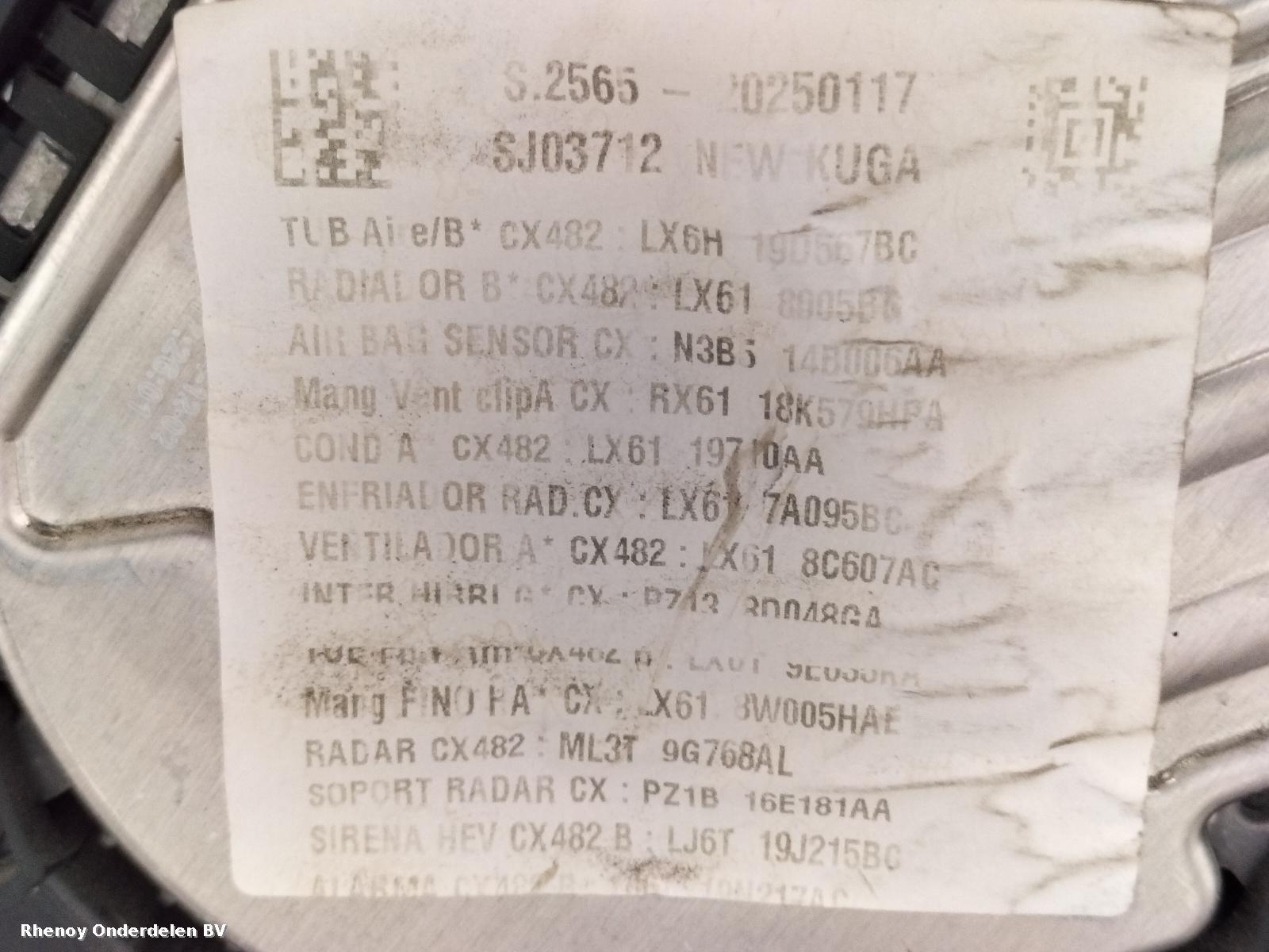 View Auto part KOELERPAKKET FORD KUGA 2025