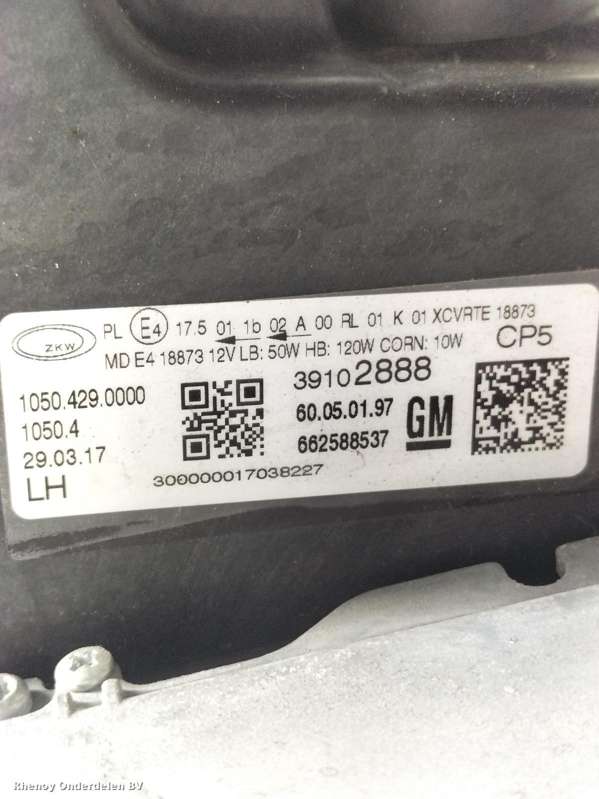 View Auto part KOPLAMP L OPEL / VAUXHALL INSIGNIA 2017