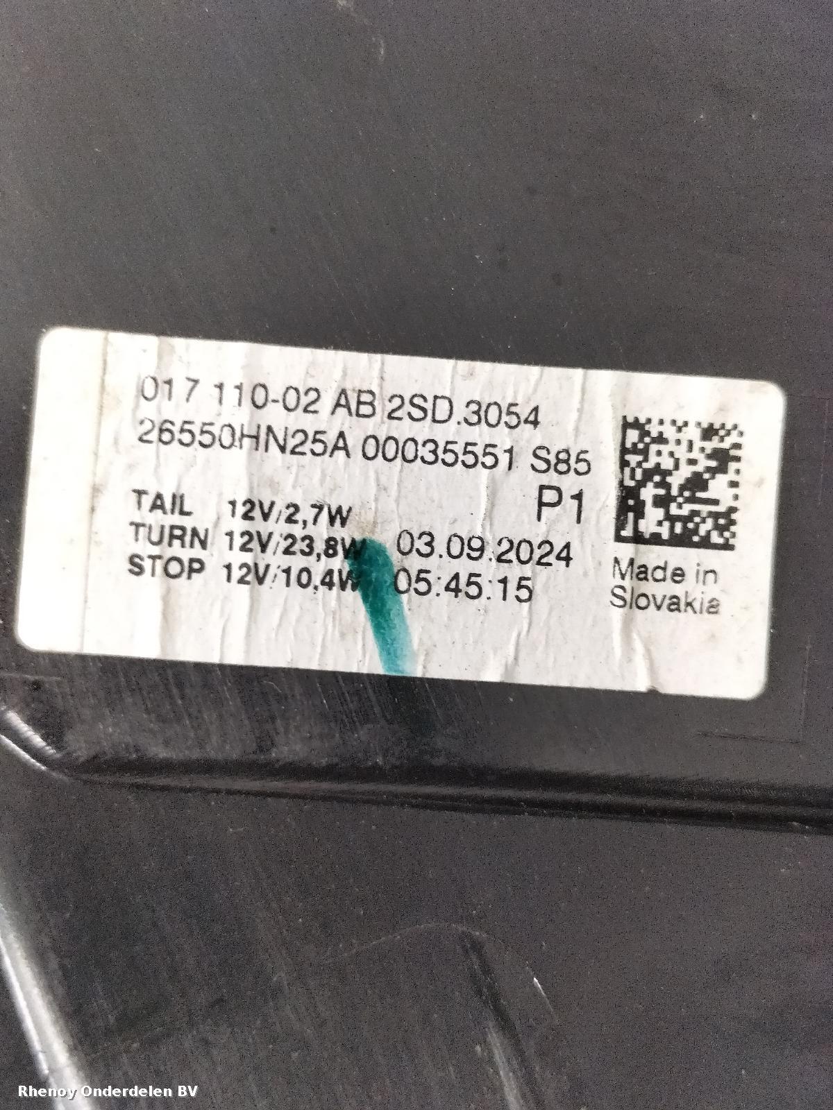 View Auto part ACHTERLICHT R NISSAN QASHQAI 2025