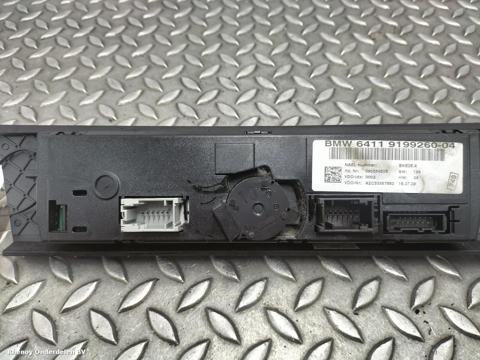 2009 BMW 3 SERIES KACHEL BEDIENINGSPANEEL View Auto part KACHEL BEDIENINGSPANEEL BMW 3 SERIES 2009