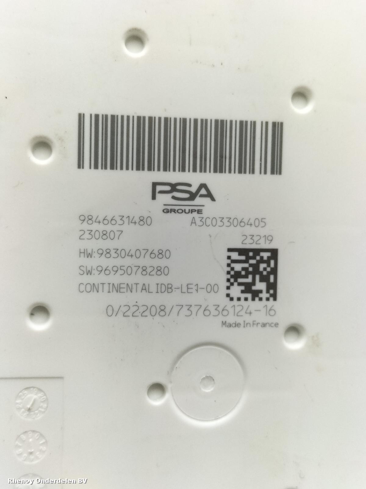 View Auto part ZEKERINGKAST PEUGEOT 308 2023