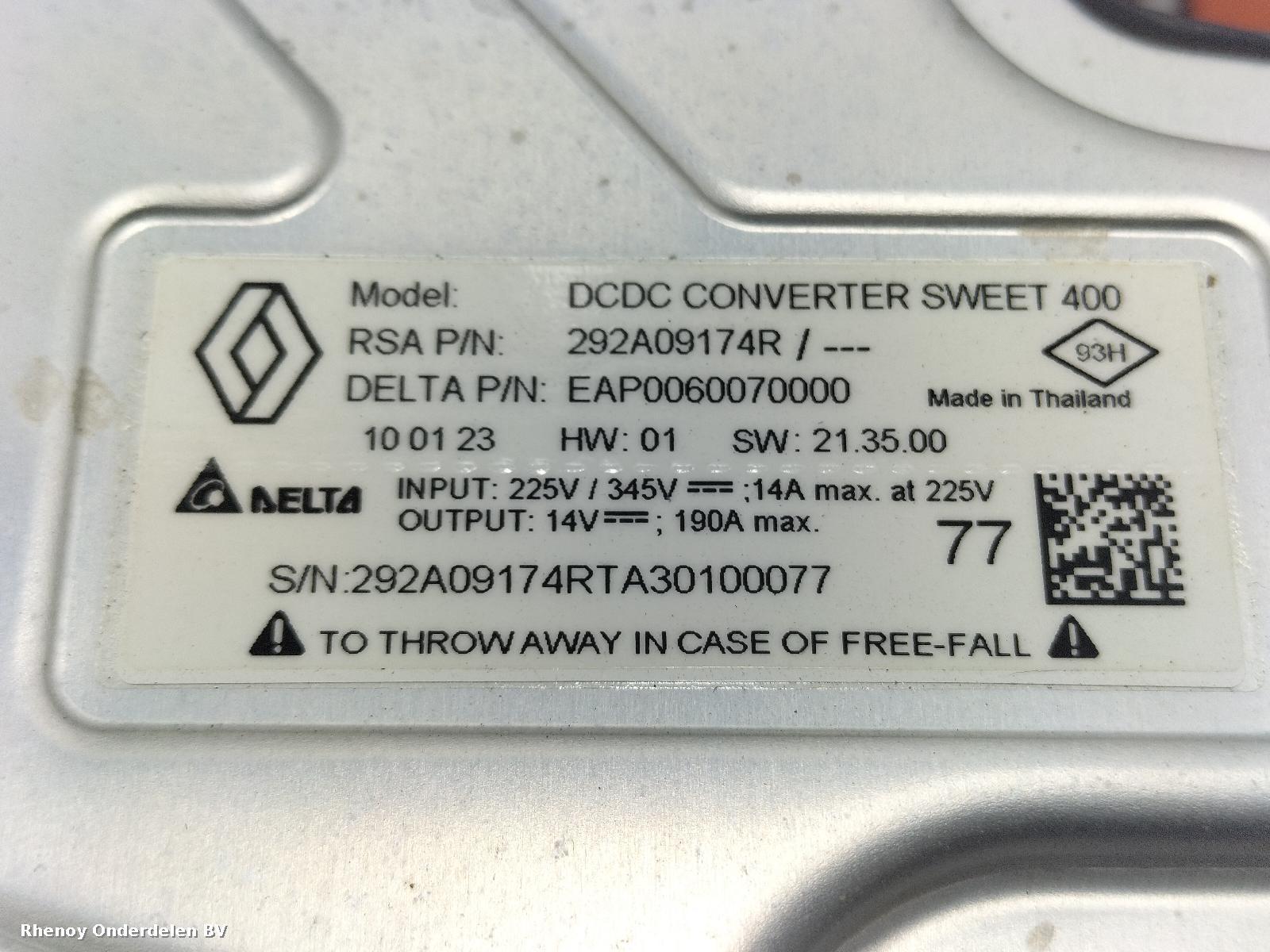 View Auto part EV / HYBRIDE ELEKTRONISCHE OMVORMER RENAULT CAPTUR 2023