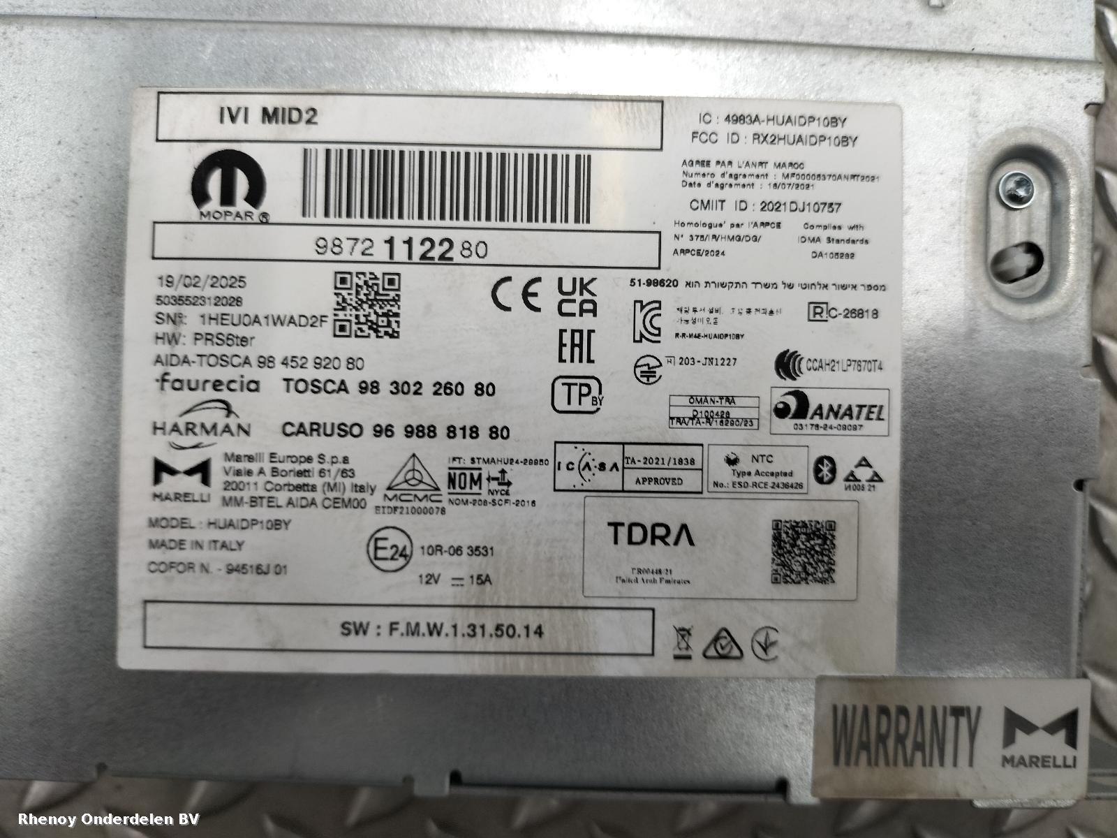 View Auto part NAVIGATIE JEEP AVENGER 2025