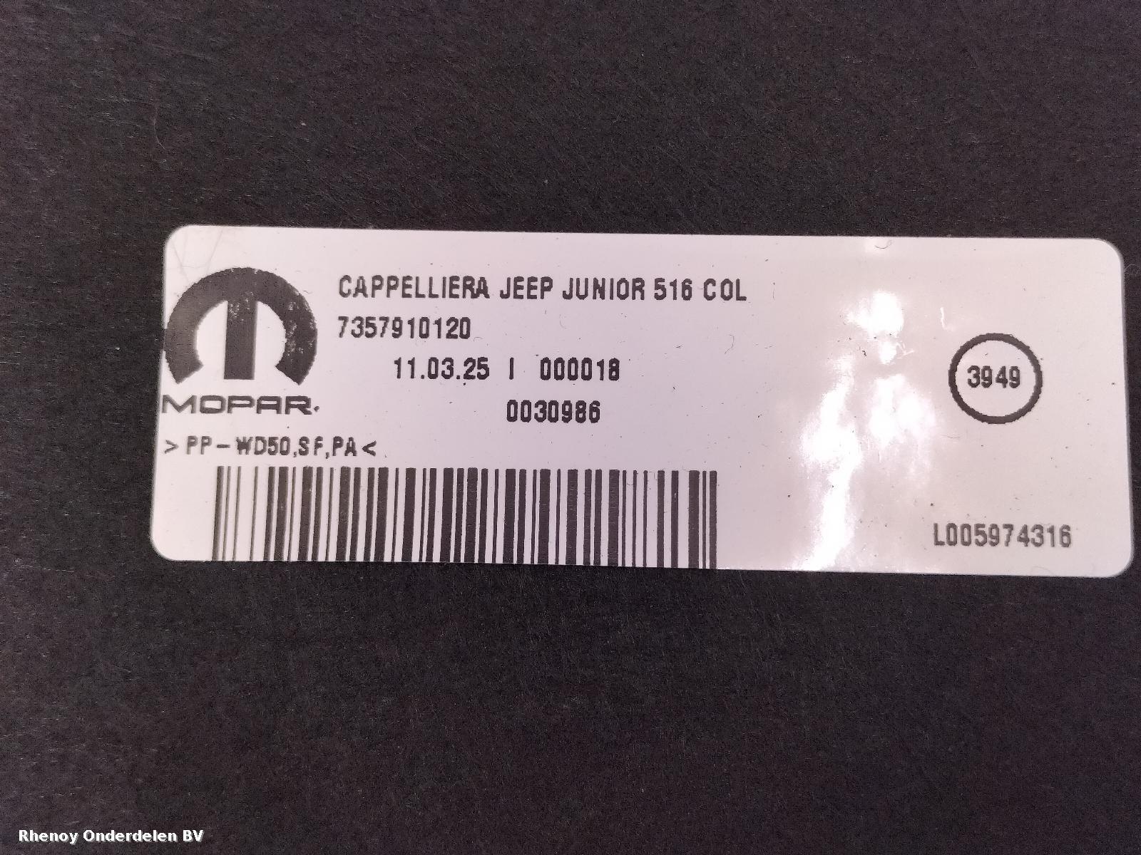 View Auto part HOEDENPLANK JEEP AVENGER 2025