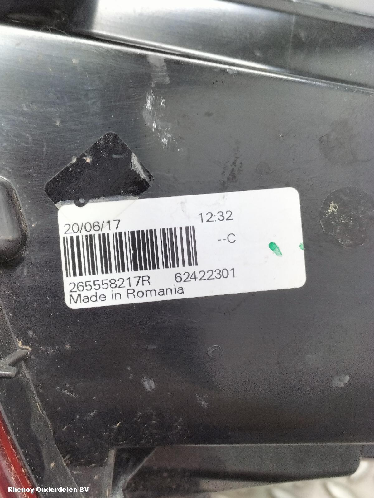 2018 DACIA DUSTER ACHTERLICHT L View Auto part ACHTERLICHT L DACIA DUSTER 2018