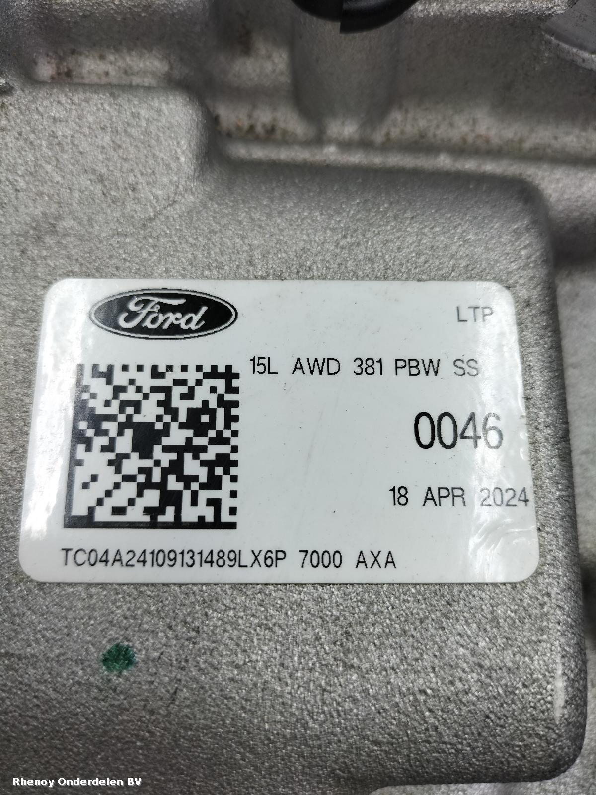 2024 FORD KUGA TRANSMISSIE / VERSNELLINGSBAK View Auto part TRANSMISSIE / VERSNELLINGSBAK FORD KUGA 2024