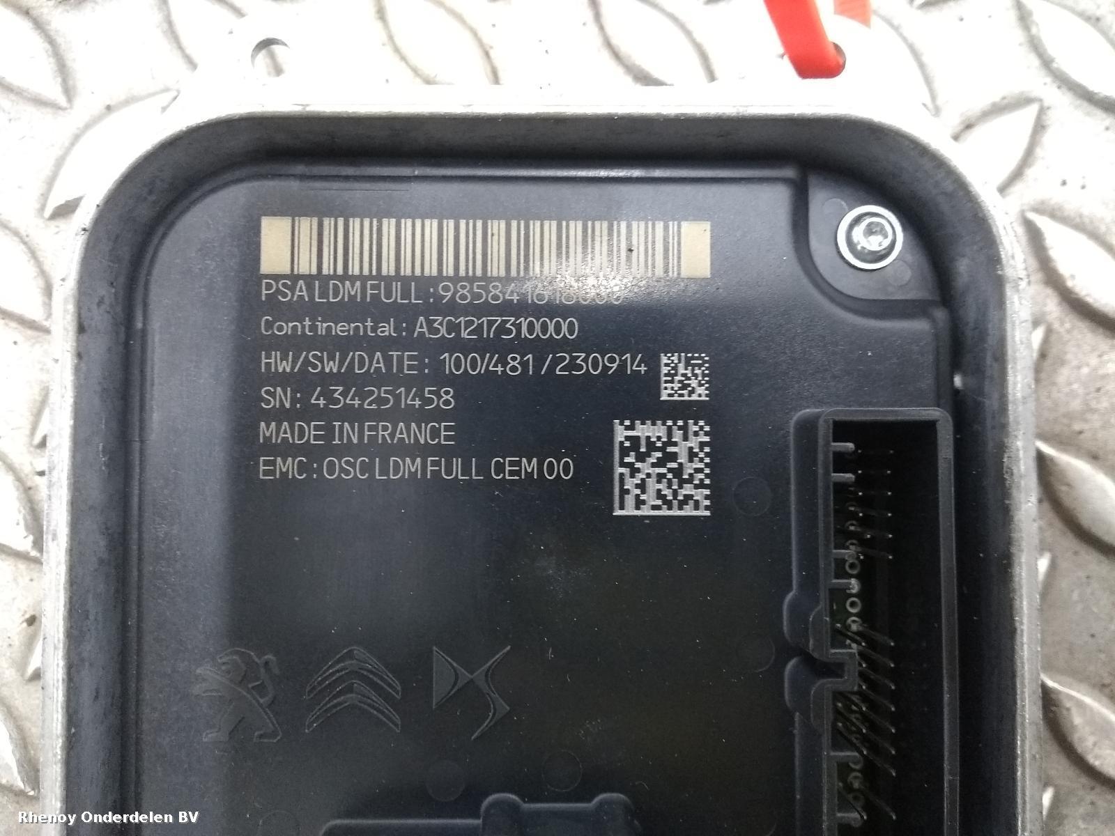 2024 PEUGEOT 408 XENON STUURAPPARAAT View Auto part XENON STUURAPPARAAT PEUGEOT 408 2024