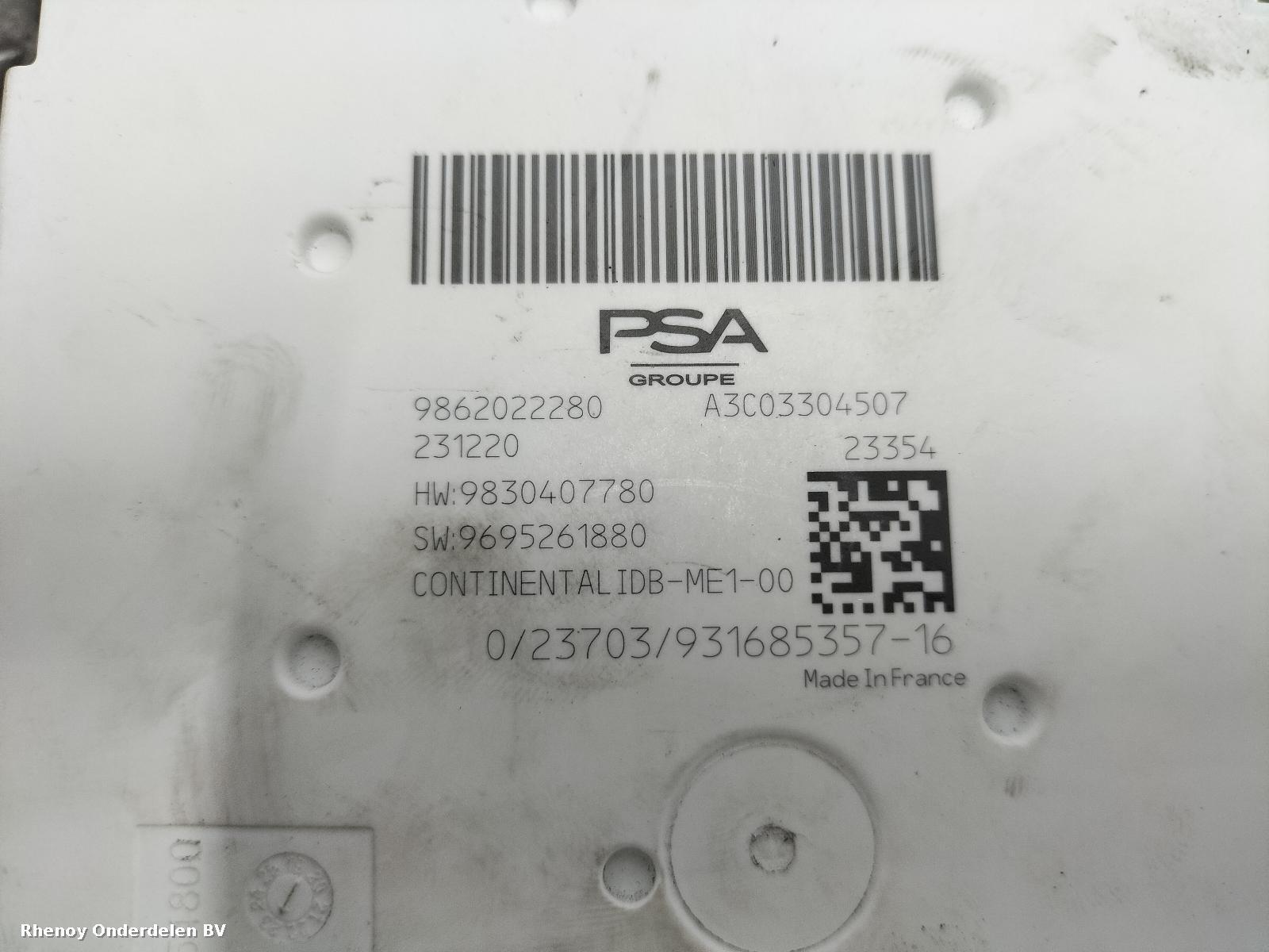 View Auto part ZEKERINGKAST PEUGEOT 408 2024