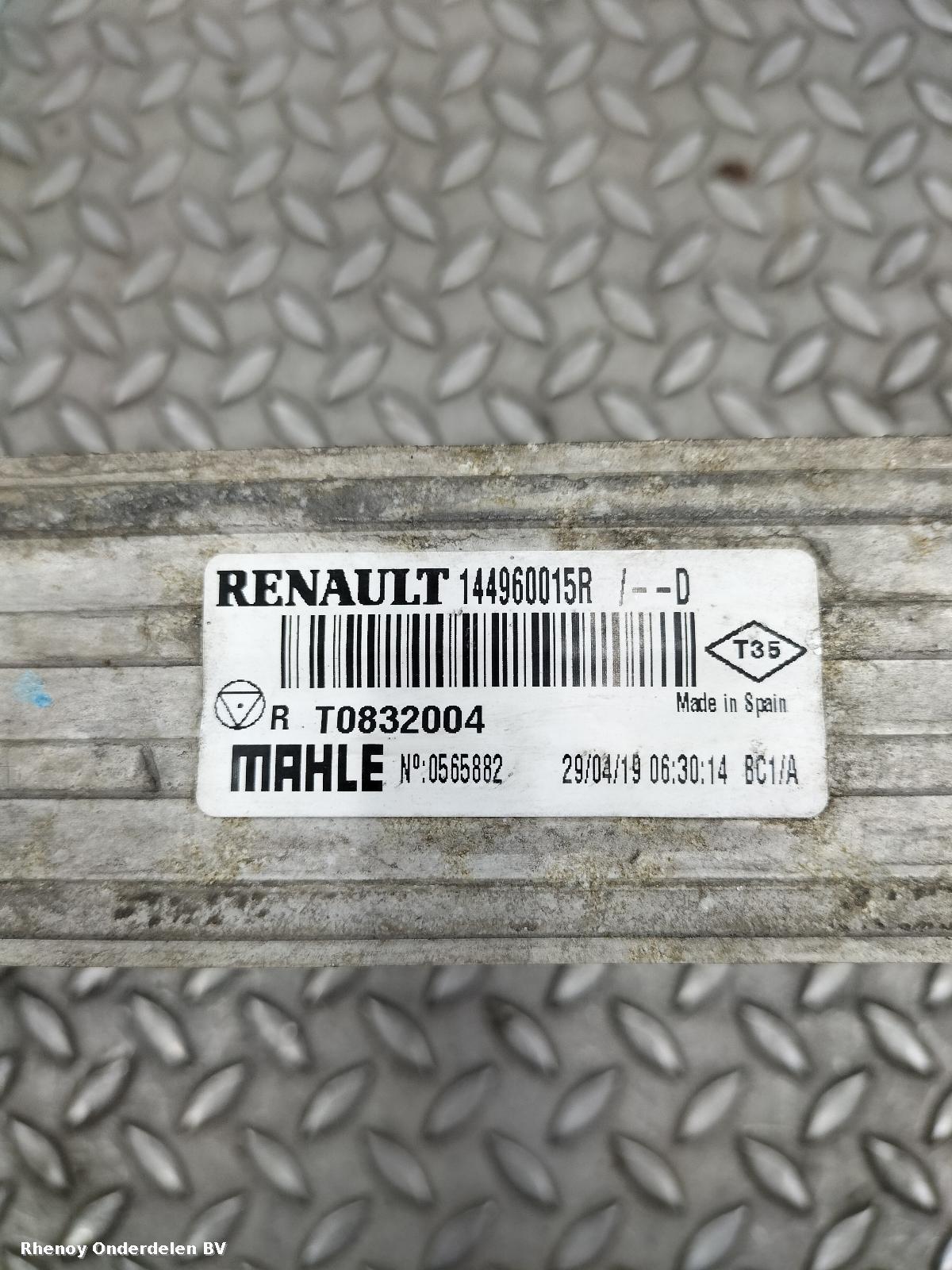 2019 RENAULT MASTER INTERKOELER View Auto part INTERKOELER RENAULT MASTER 2019