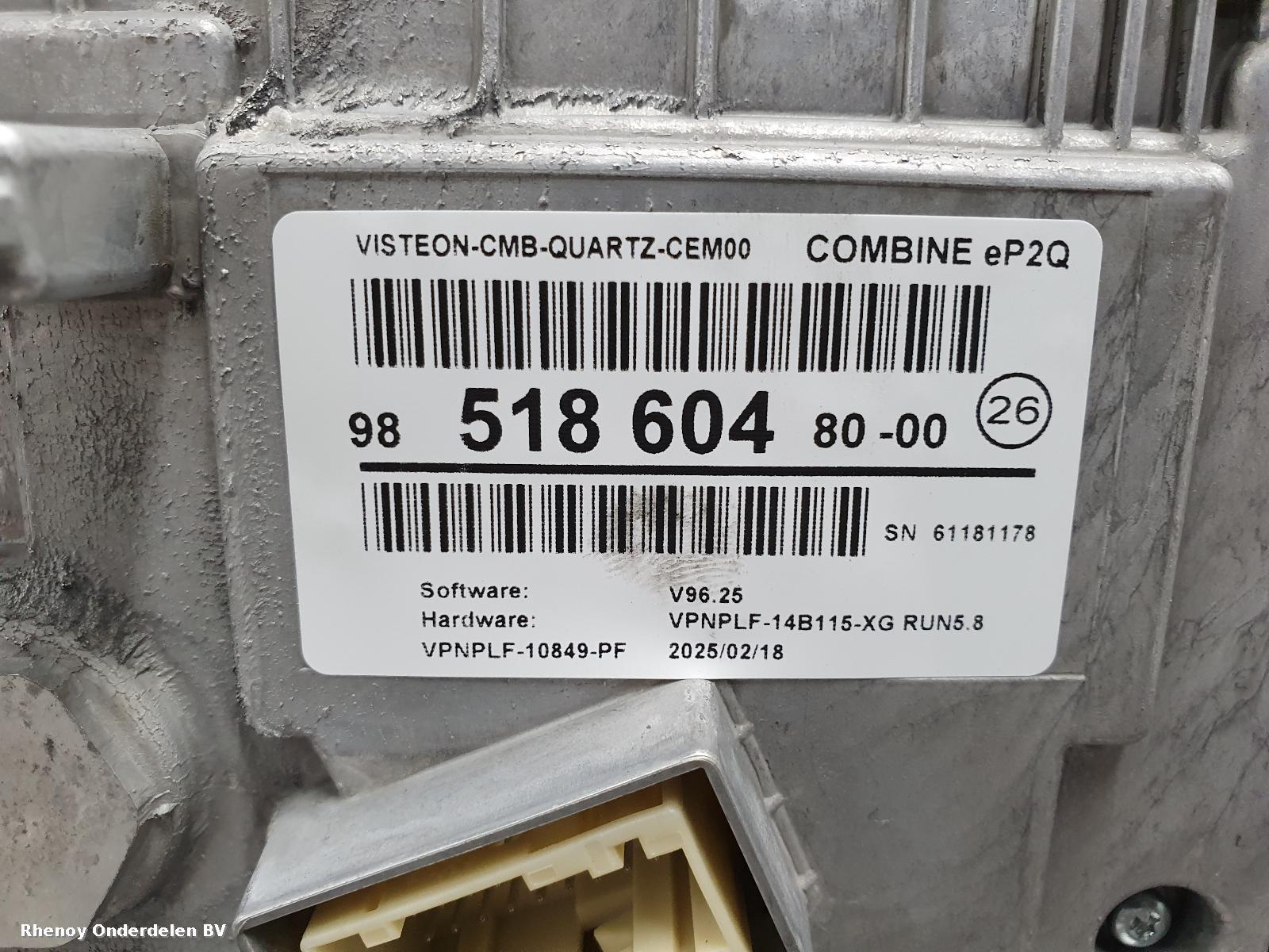 View Auto part KLOKKENPANEEL PEUGEOT 208 2025