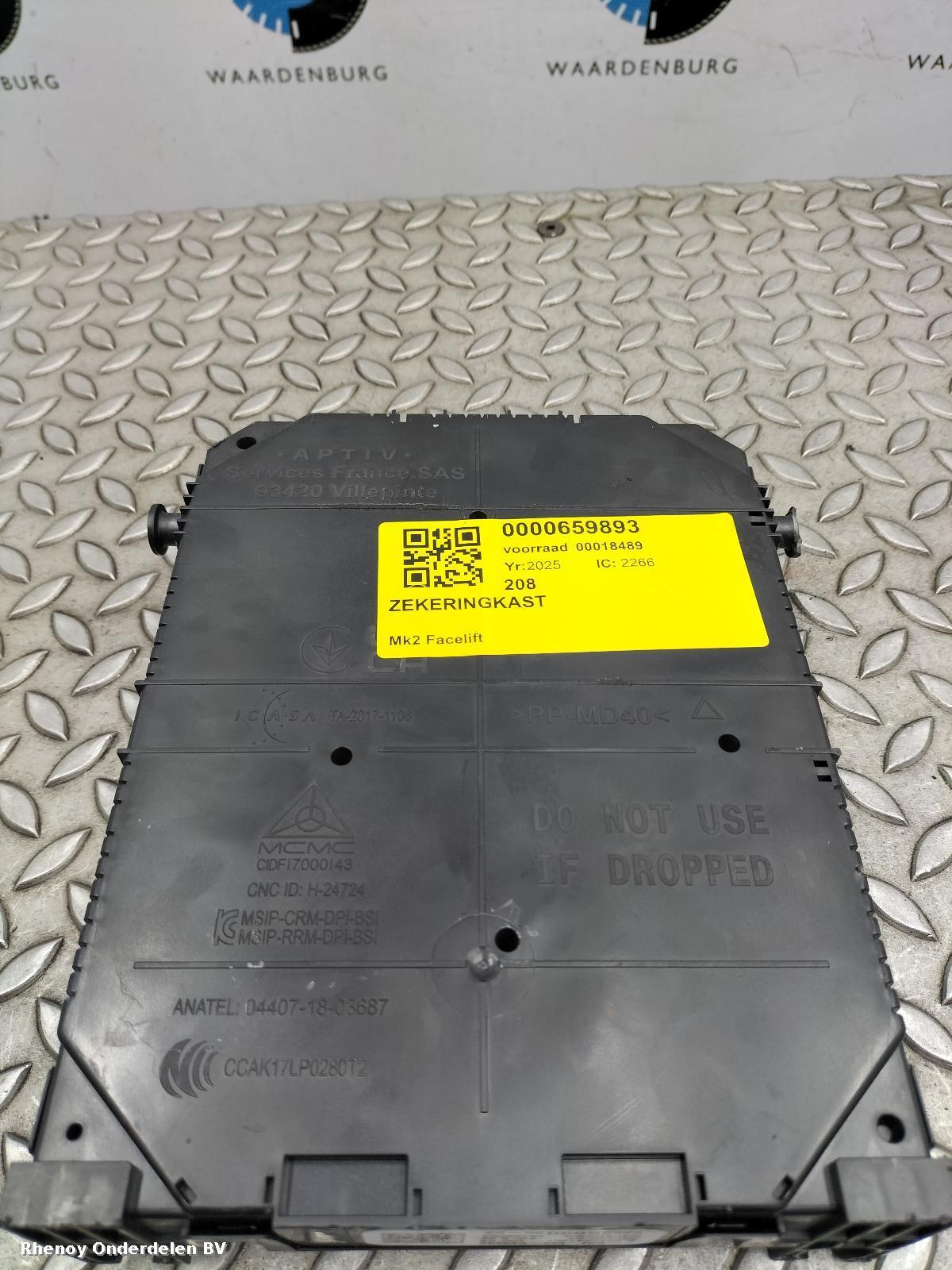 View Auto part ZEKERINGKAST PEUGEOT 208 2025